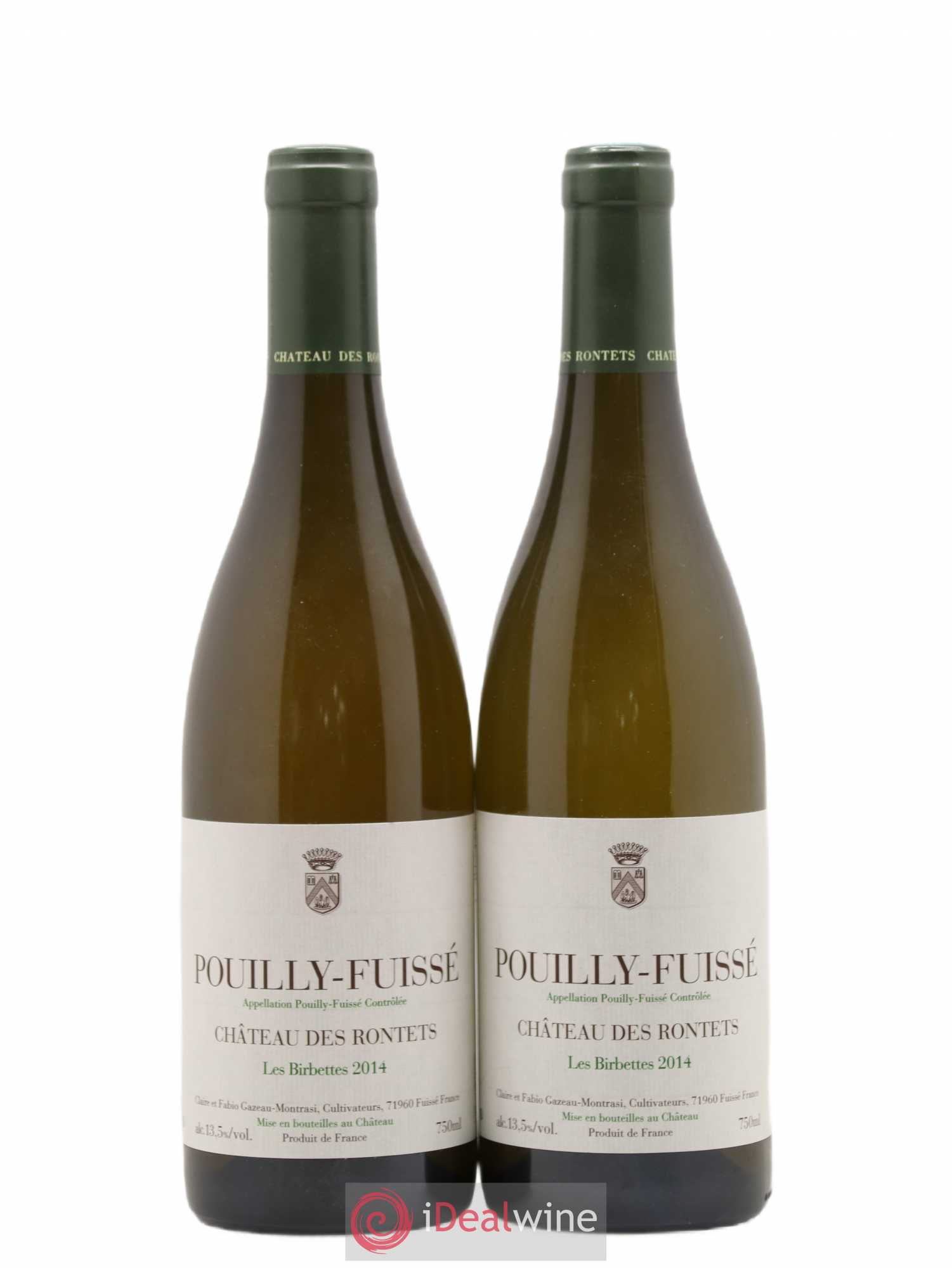 Pouilly-Fuissé Les Birbettes Château des Rontets 2014 - Lot de 2 bouteilles - 0