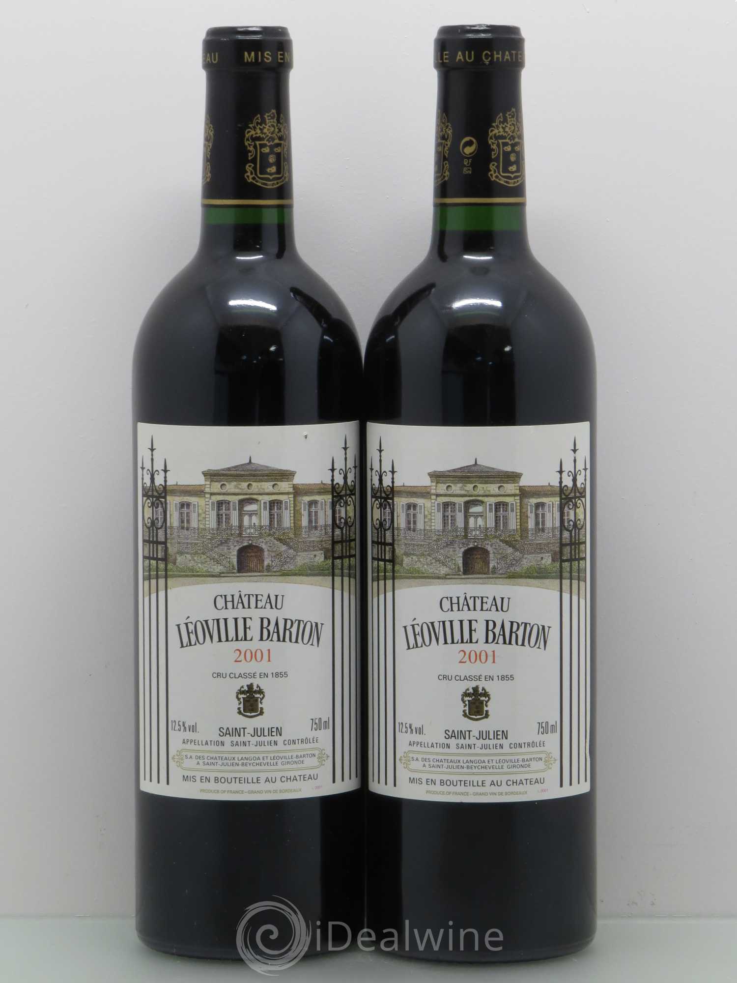 Château Léoville Barton 2ème Grand Cru Classé 2001 - Lot de 2 bouteilles - 0
