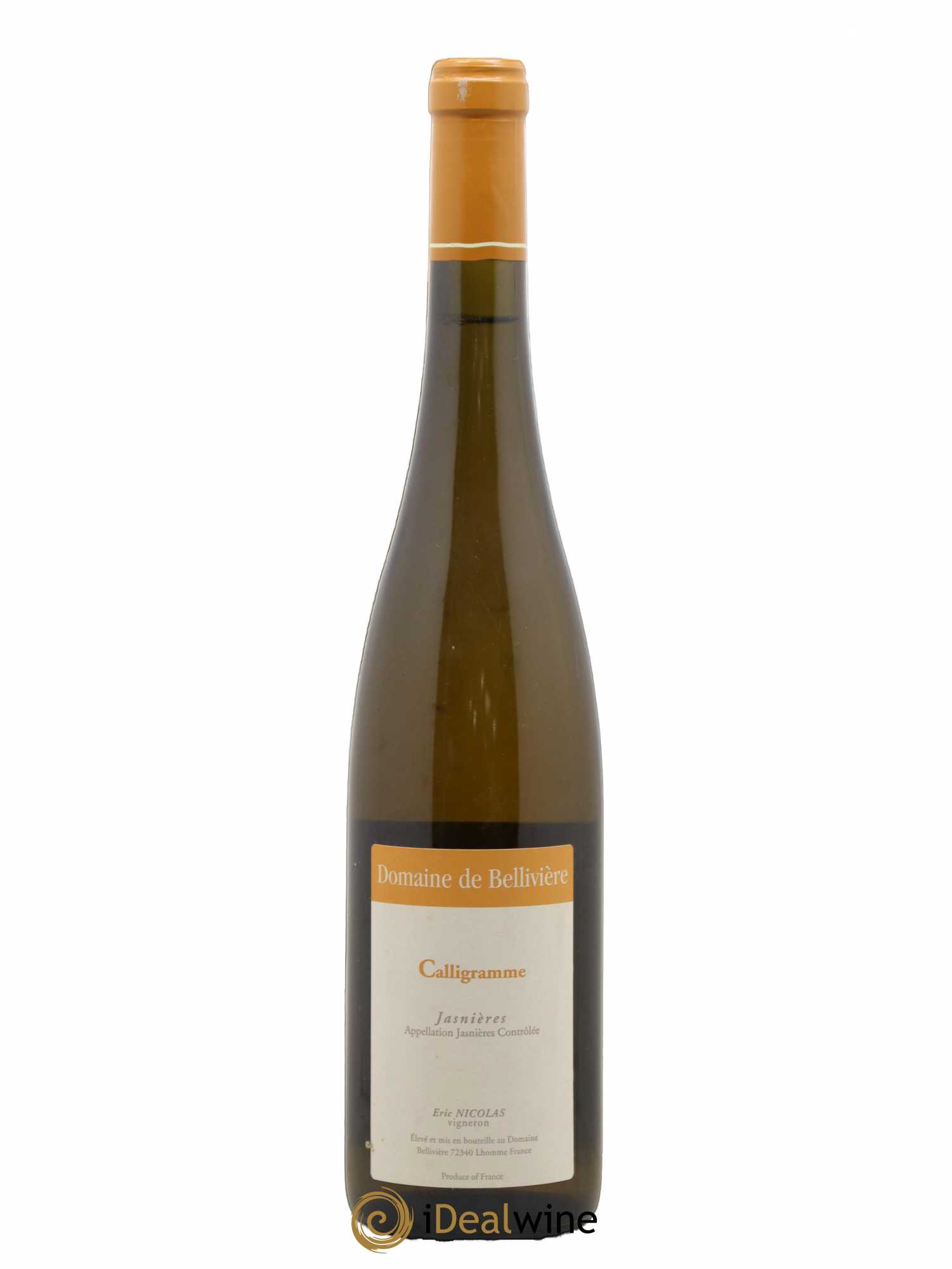 Jasnières Calligramme Domaine de Bellivière 2014 - Lot de 1 bouteille - 0