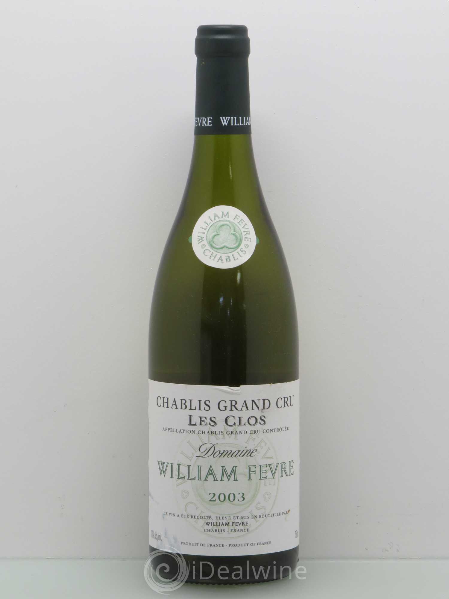 Chablis Grand Cru Les Clos William Fèvre 2003 - Lot de 1 bouteille - 0