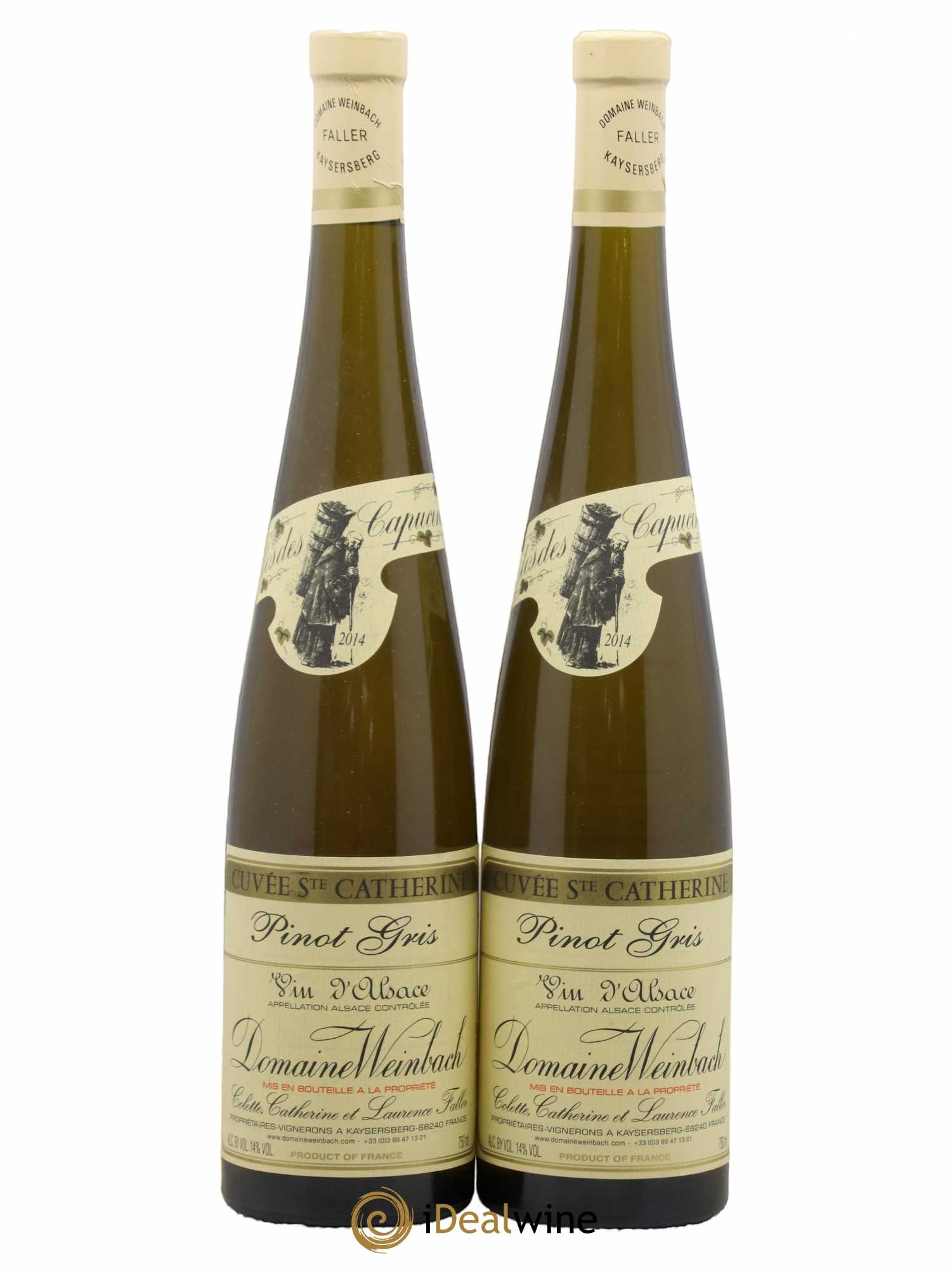 Alsace Pinot Gris Cuvée Sainte Catherine Weinbach (Domaine) 2014 - Lot de 2 bouteilles - 0