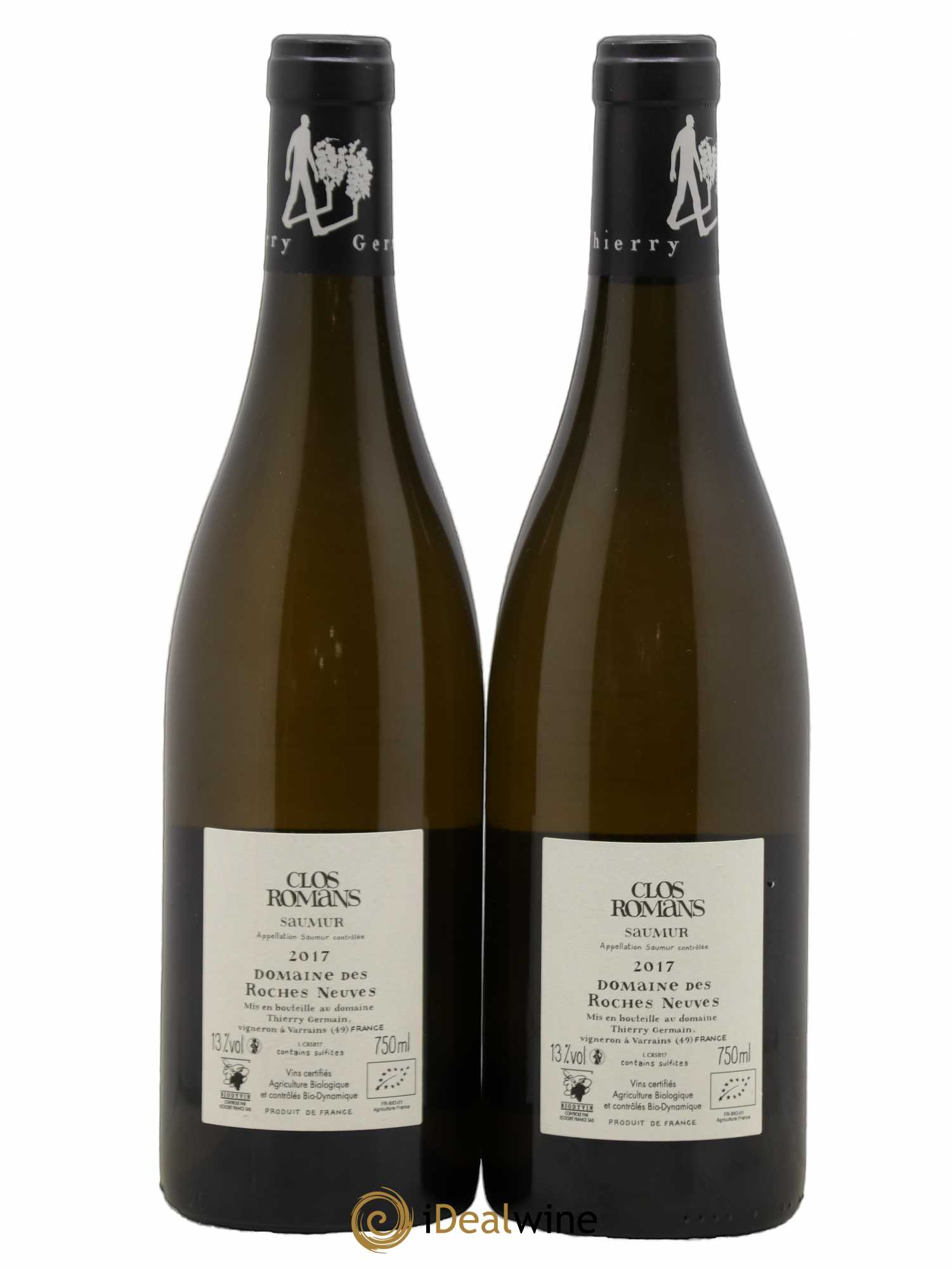 Saumur Clos Romans Domaine des Roches Neuves - Thierry Germain 2017 - Lot de 2 bouteilles - 1