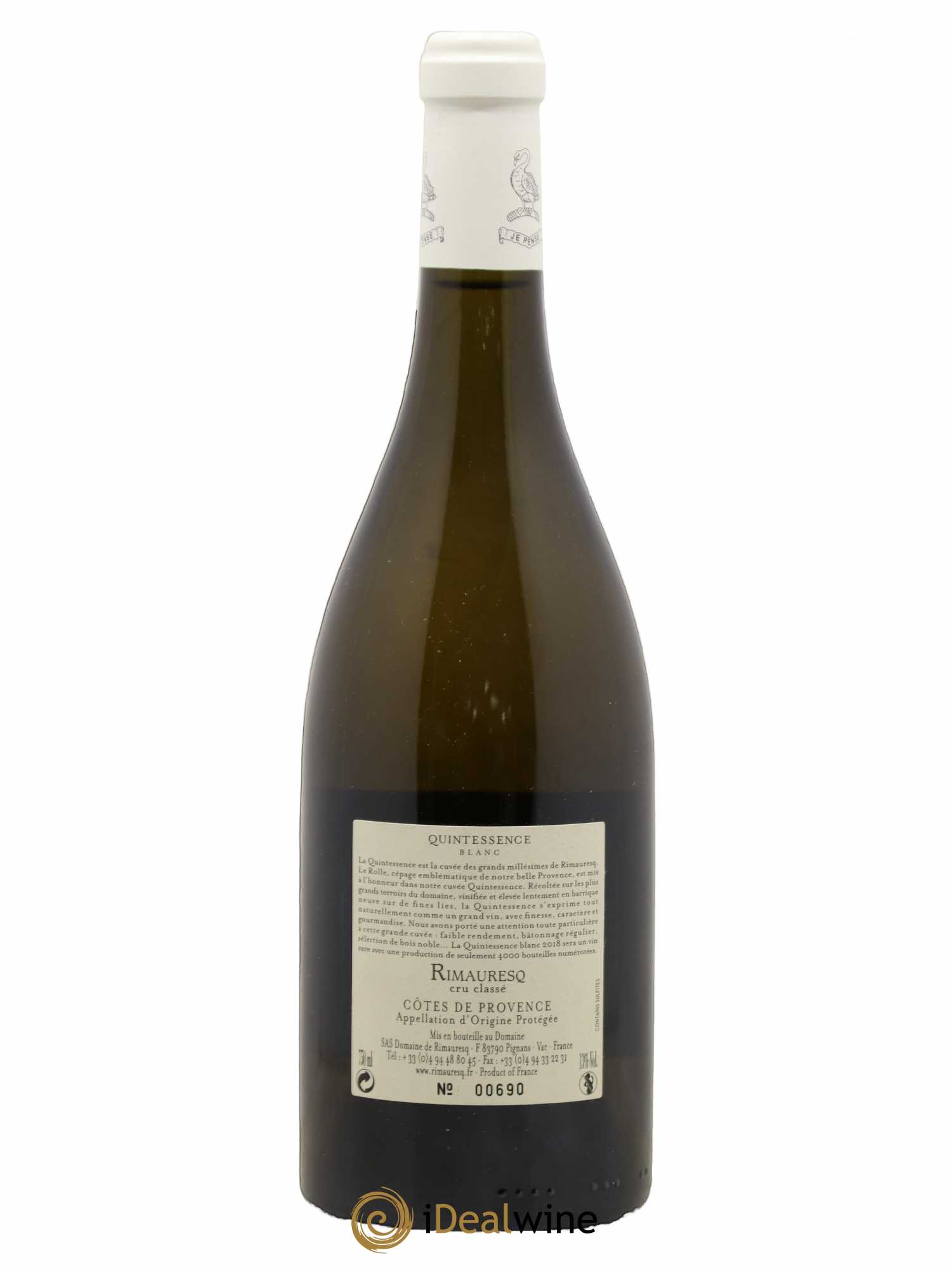 Côtes de Provence Rimauresq Quintessence Rimauresq 2018 - Posten von 1 Flasche - 1