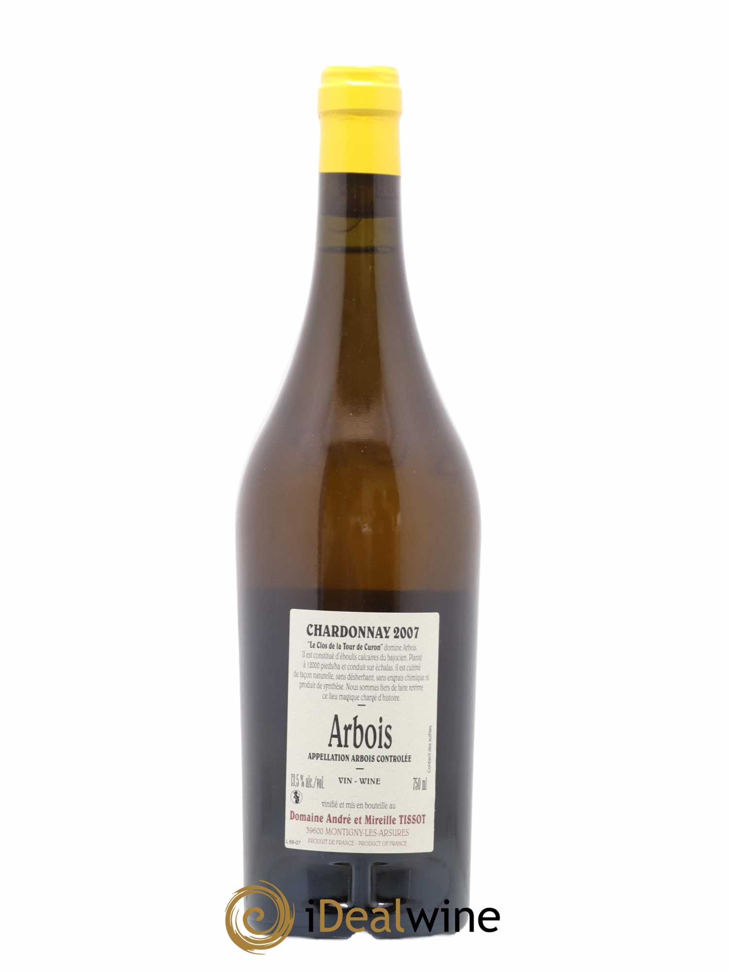 Arbois Chardonnay Le Clos de la Tour de Curon Bénédicte et Stéphane Tissot 2007 - Lot de 1 bouteille - 1