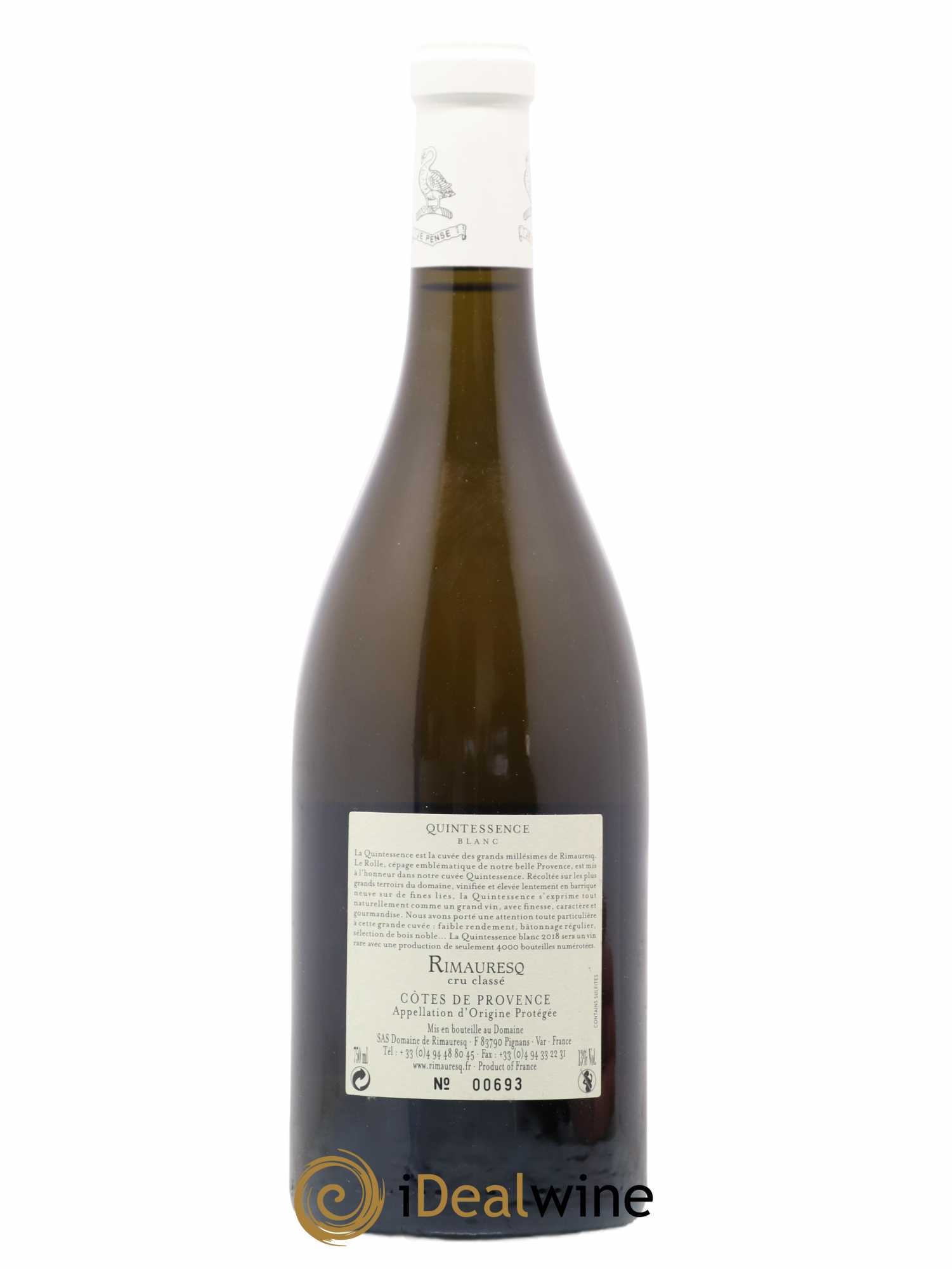 Côtes de Provence Rimauresq Quintessence Rimauresq 2018 - Lot de 1 bouteille - 1