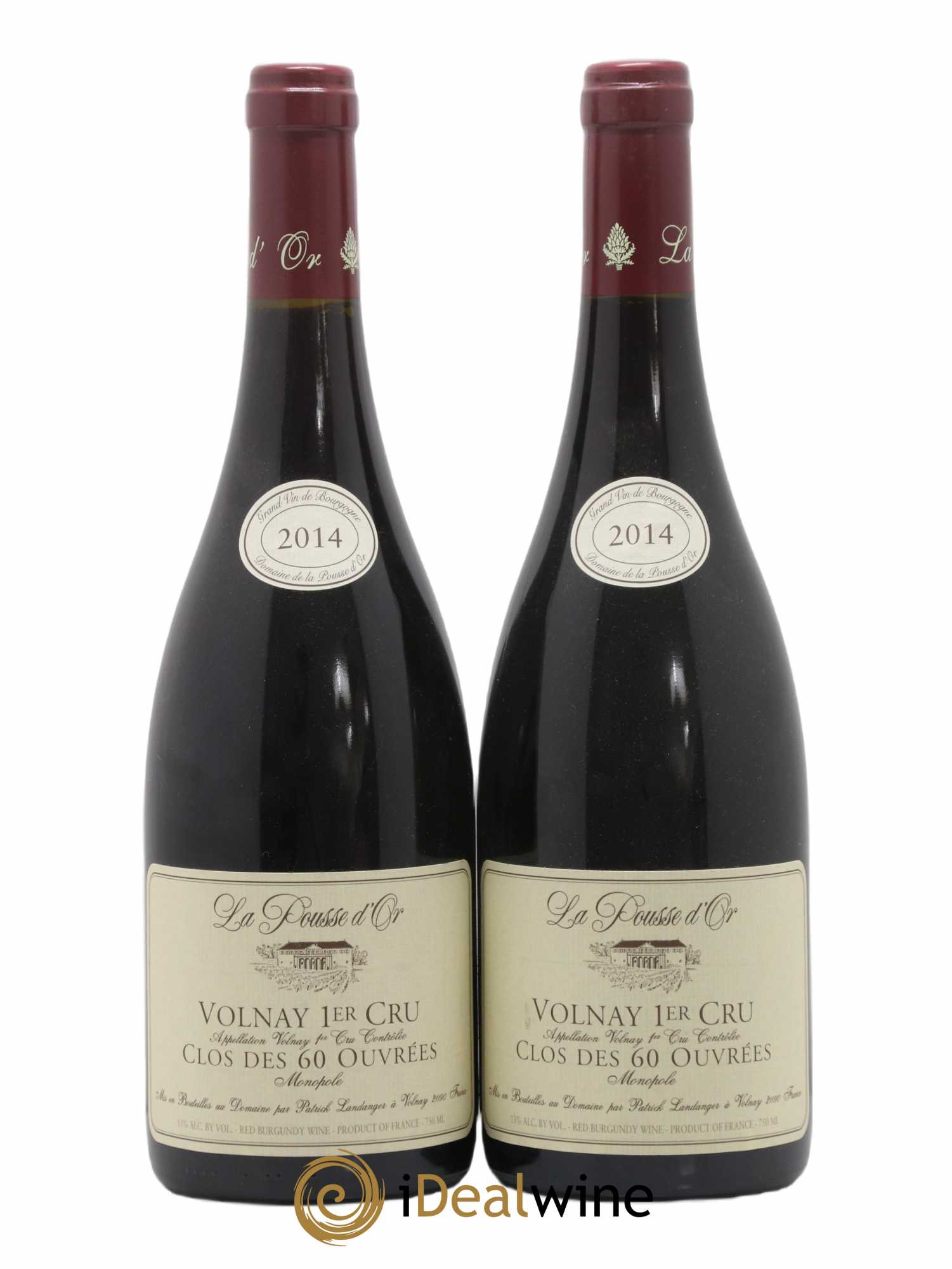 Volnay 1er Cru Clos des 60 ouvrées La Pousse d'Or (Domaine de) (sans prix de réserve) (sans prix de réserve) 2014 - Lot de 2 bouteilles - 0