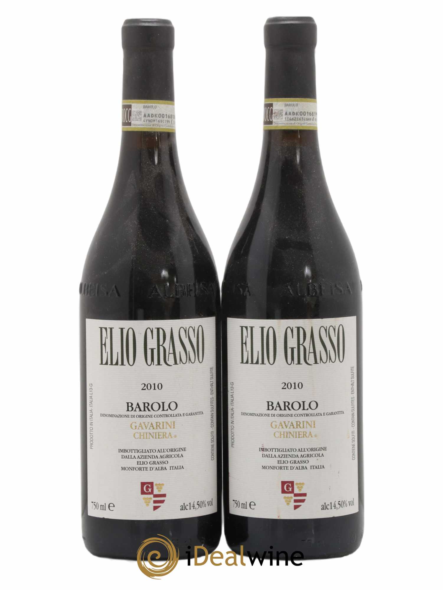 Barolo Gavarini Chiniera Elio Grasso 2010 - Lot de 2 bouteilles - 0