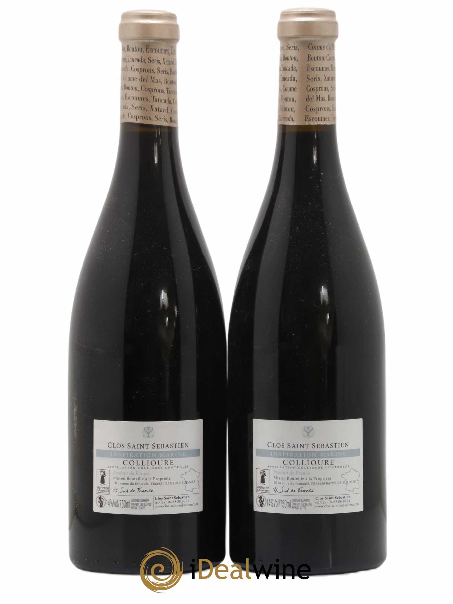 Collioure Inspiration marine Clos Saint Sébastien (sans prix de réserve) (sans prix de réserve) 2015 - Posten von 2 Flaschen - 1