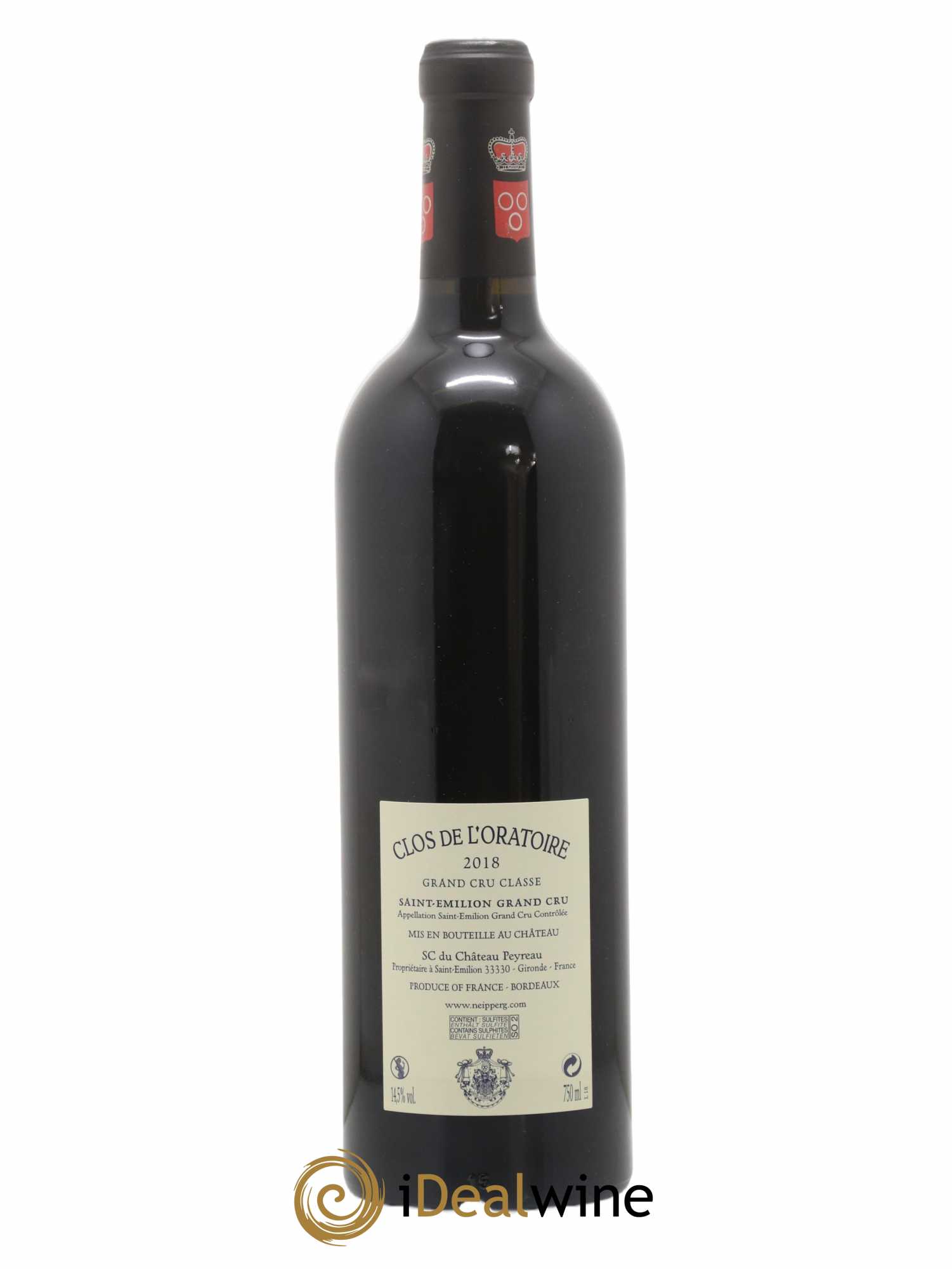 Clos de l'Oratoire Grand Cru Classé 2018 - Lot de 1 bouteille - 1