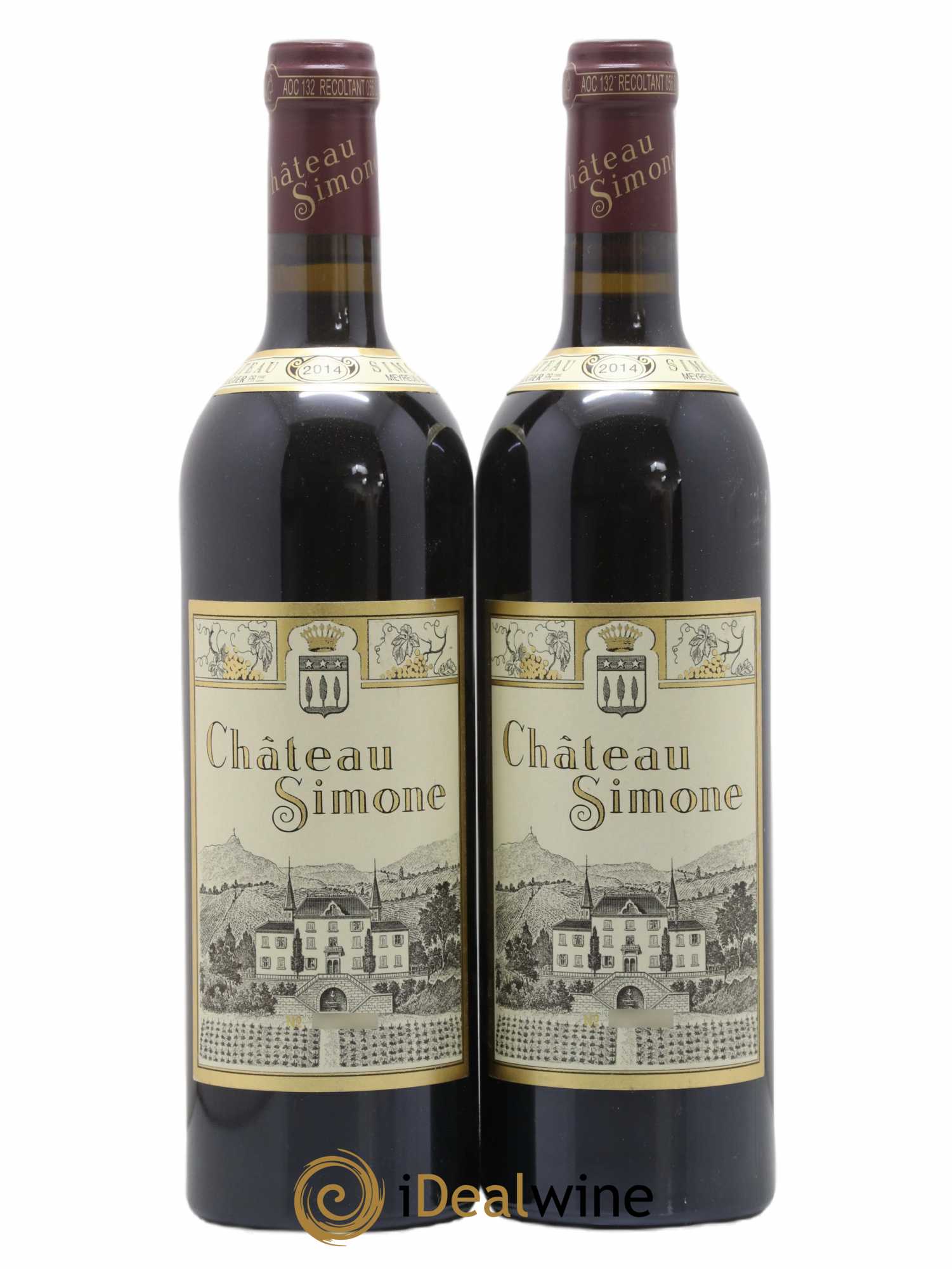 Palette Château Simone Famille Rougier 2014 - Posten von 2 Flaschen - 0