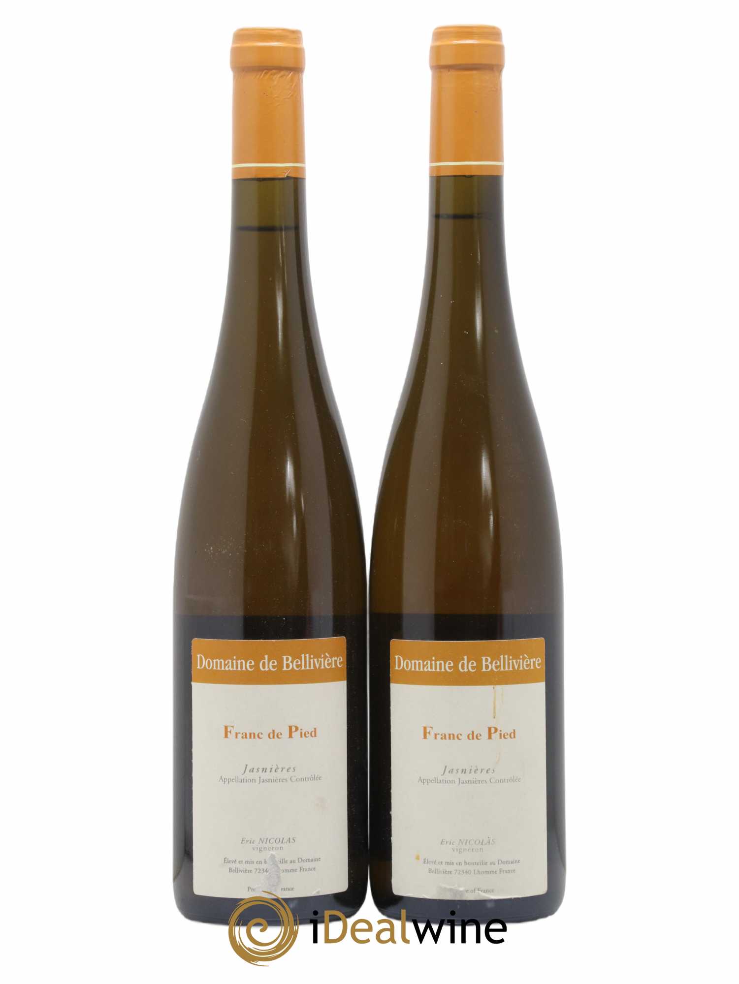 Jasnières Cuvée Franc de pied Domaine de Bellivière 2015 - Posten von 2 Flaschen - 0