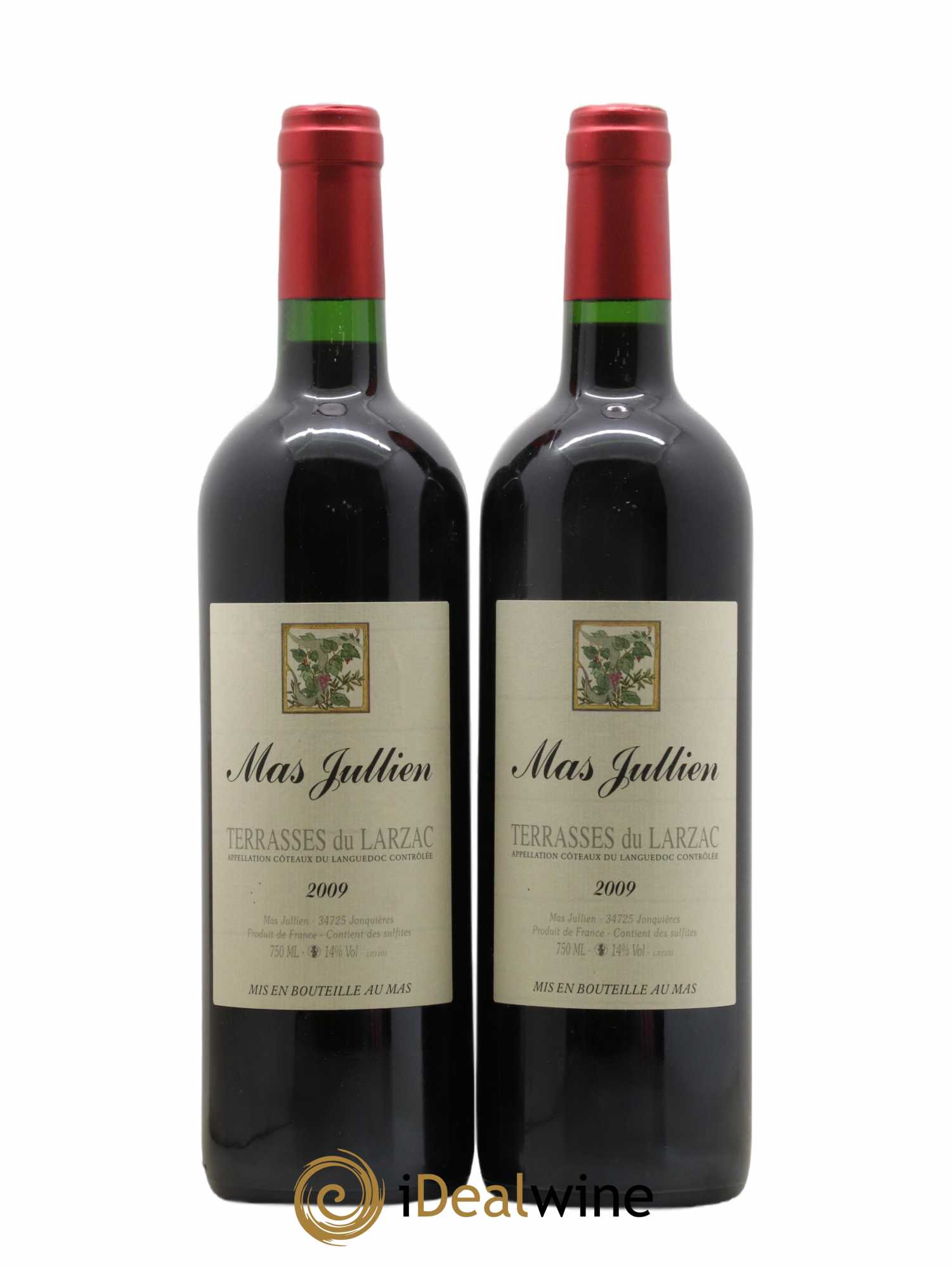 Terrasses du Larzac Mas Jullien Olivier Jullien 2009 - Lot de 2 bouteilles - 0