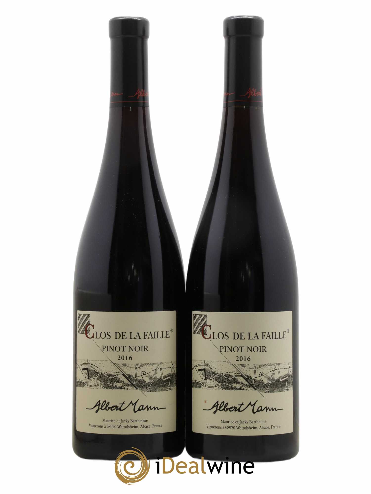 Alsace Pinot Noir Clos de la Faille Albert Mann 2016 - Lot de 2 bouteilles - 0