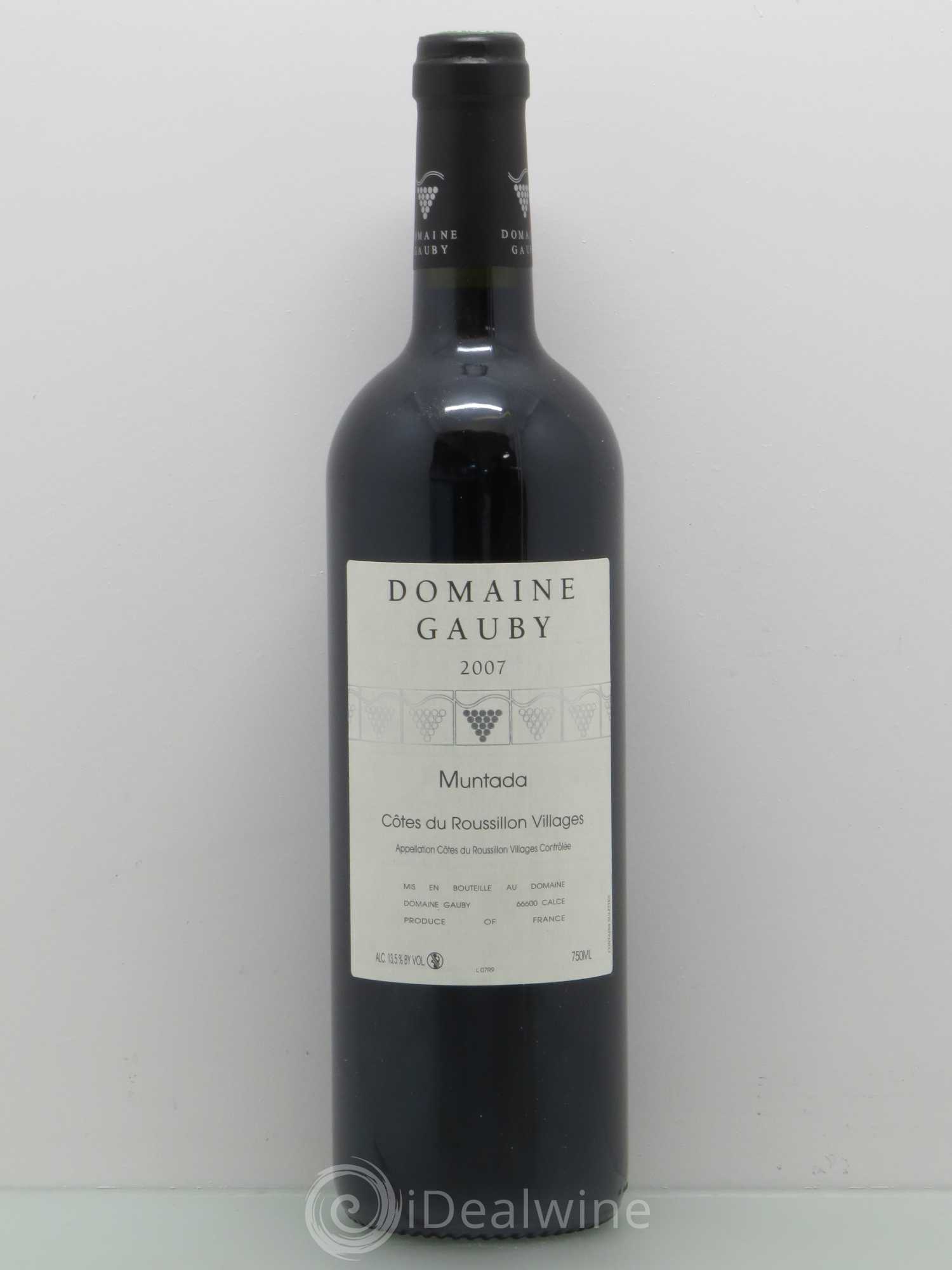 Côtes Catalanes (anciennement Côtes du Roussillon Villages) La Muntada Gauby (Domaine) 2007 - Lot de 1 bouteille - 0
