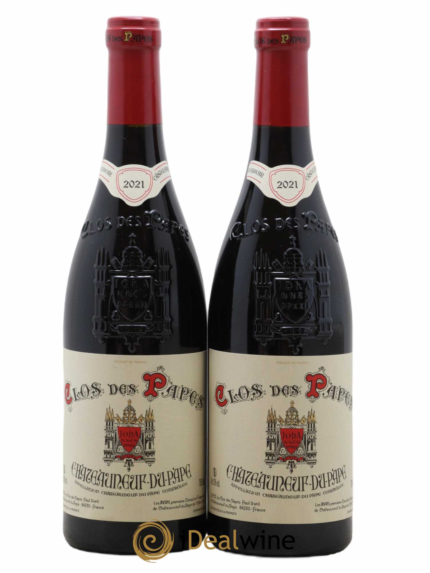 Châteauneuf-du-Pape Clos des Papes - Paul Avril 2021 - Lot de 2 bouteilles - 0