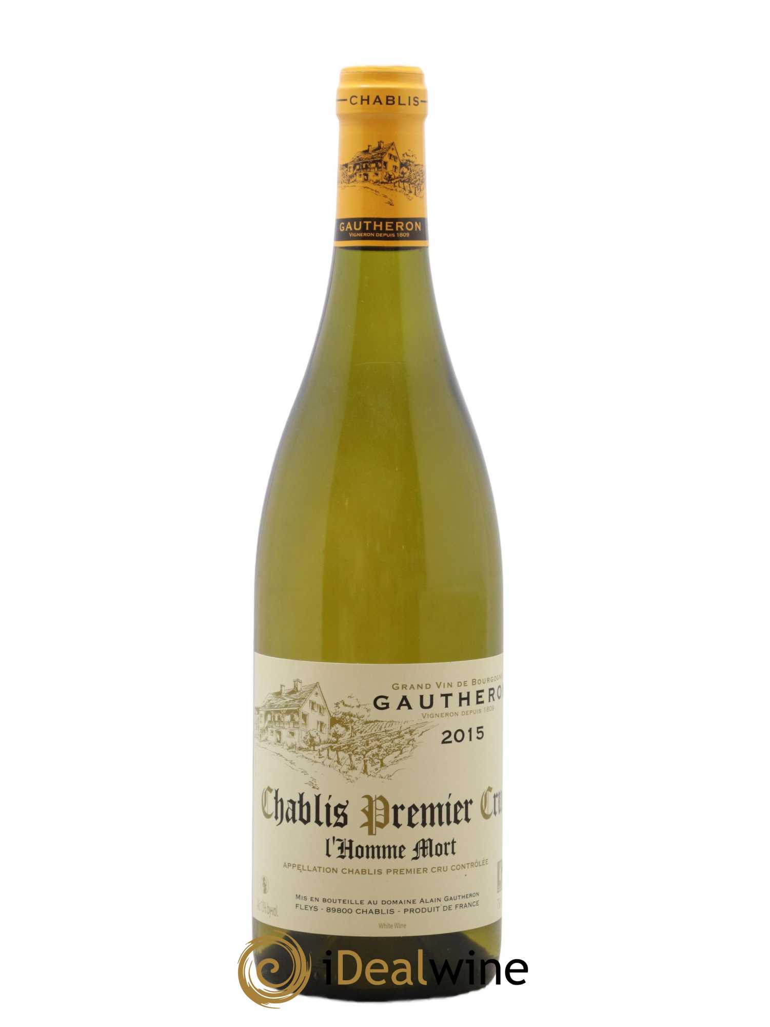 Chablis 1er Cru L'Homme Mort Domaine Gautheron 2015 - Lot de 1 bouteille - 0