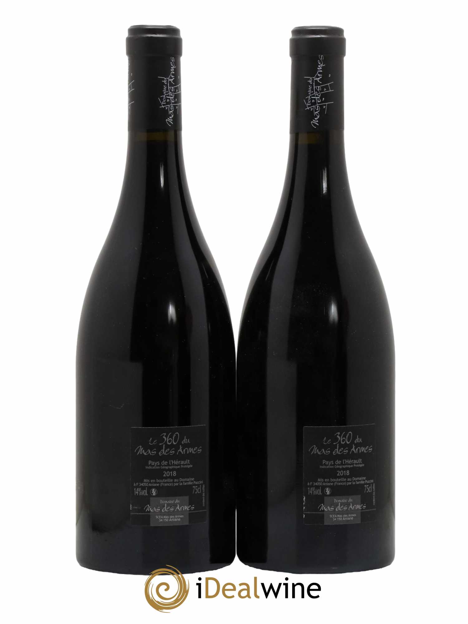 Pays d'Hérault Le 360 du Mas Des Armes Domaine Mas Des Armes 2018 - Lot de 2 bouteilles - 1