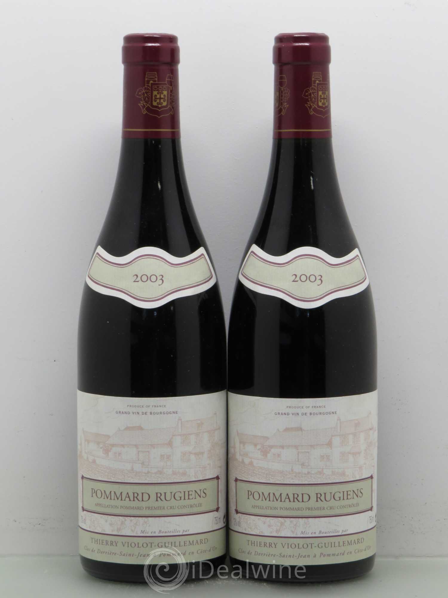 Pommard 1er Cru Les Rugiens Domaine Christophe Violot Guillemard 2003 - Posten von 2 Flaschen - 0