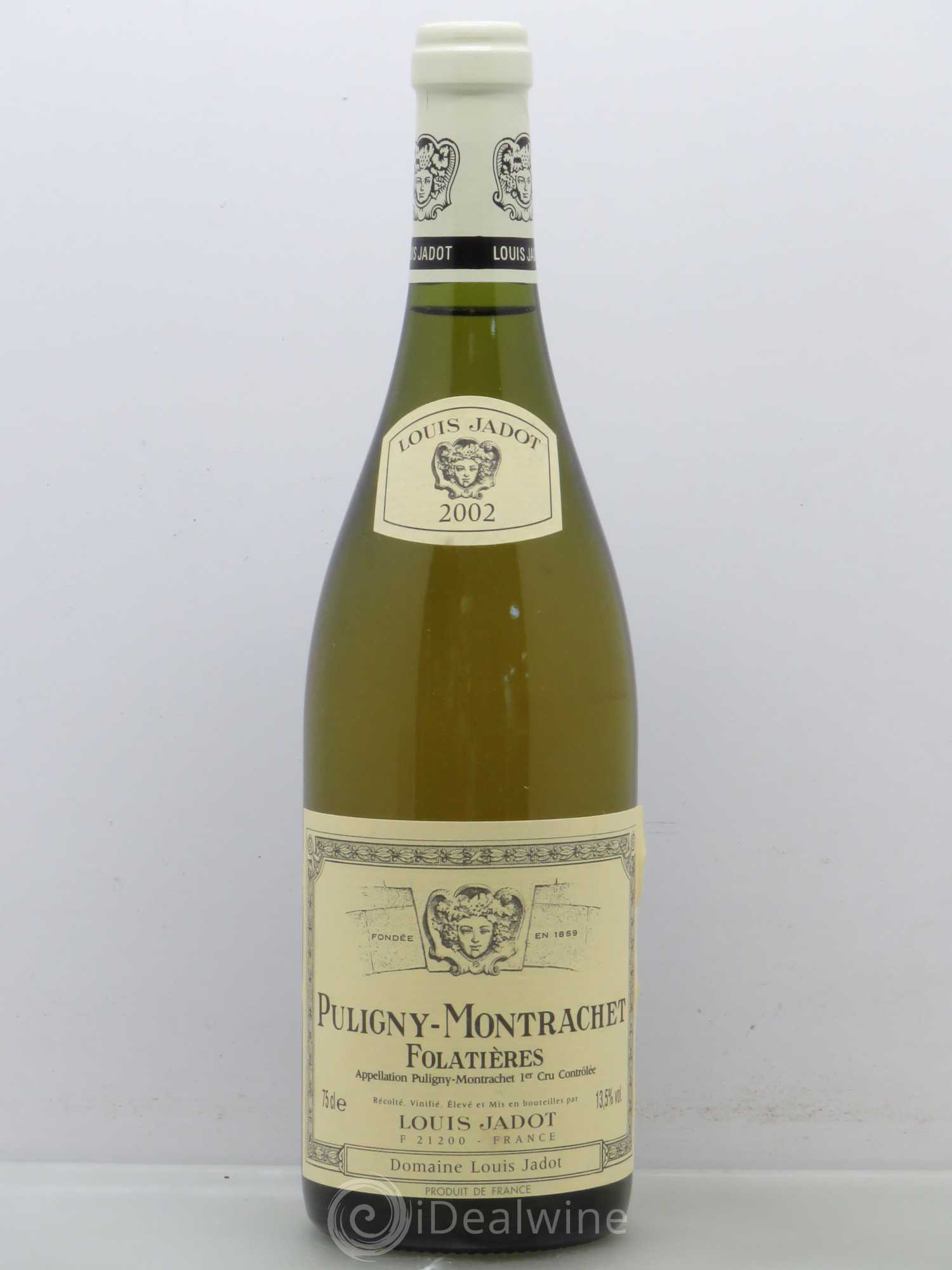 Puligny-Montrachet 1er Cru Les Folatières Domaine Louis Jadot 2002 - Lot de 1 bouteille - 0