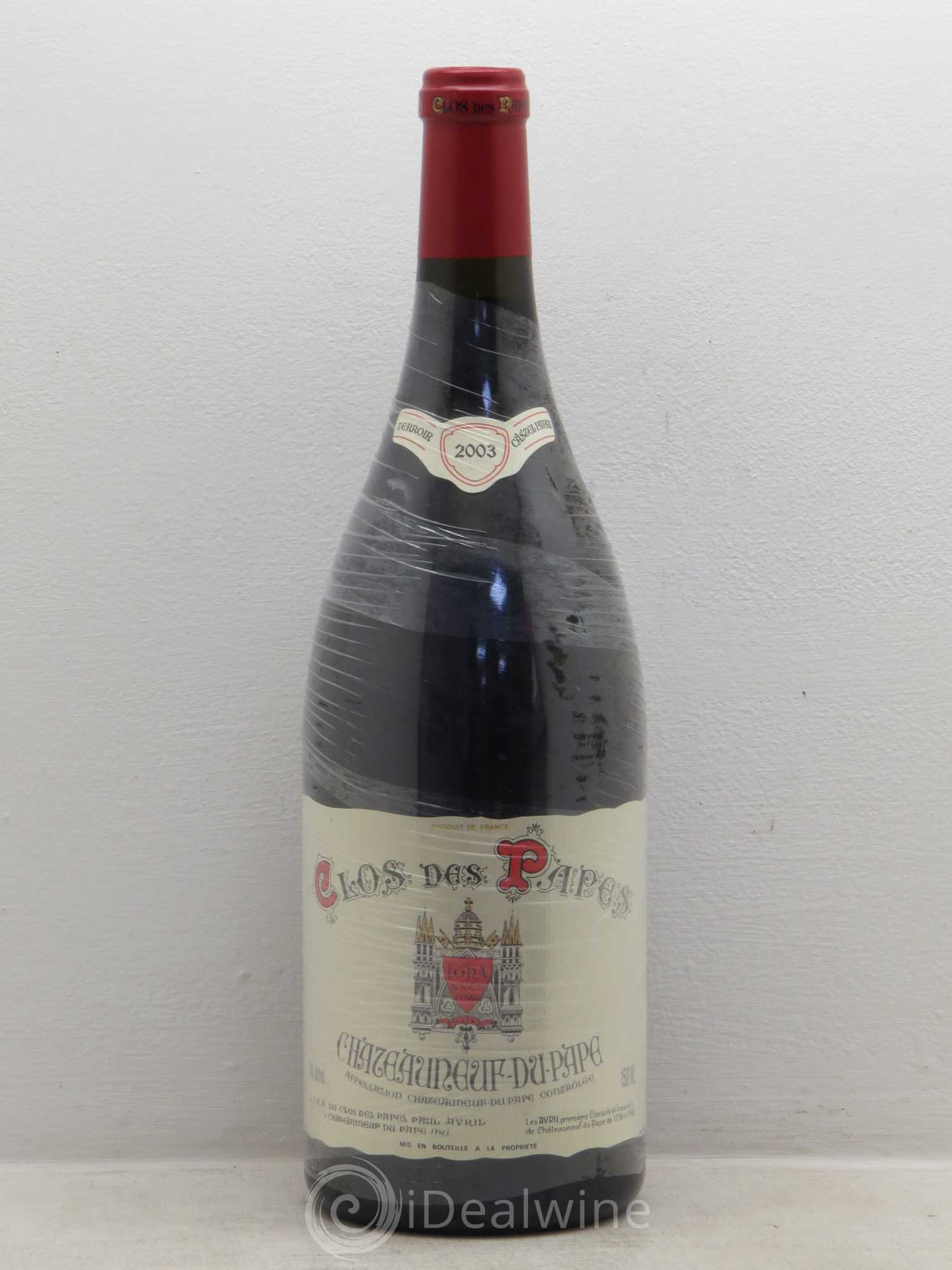 Châteauneuf-du-Pape Clos des Papes - Paul Avril 2003 - Lot de 1 magnum - 0