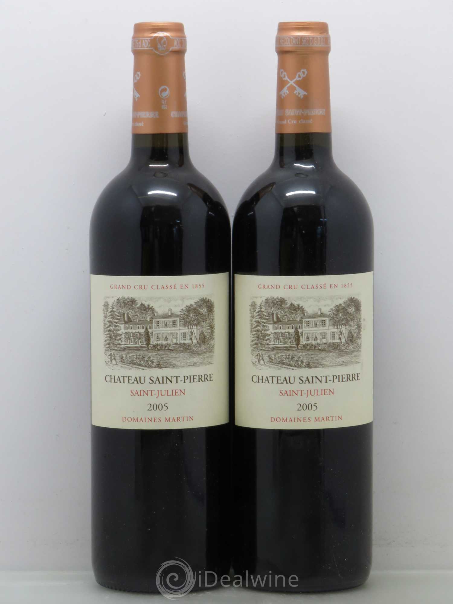Château Saint-Pierre 4ème Grand Cru Classé 2005 - Lot de 2 bouteilles - 0