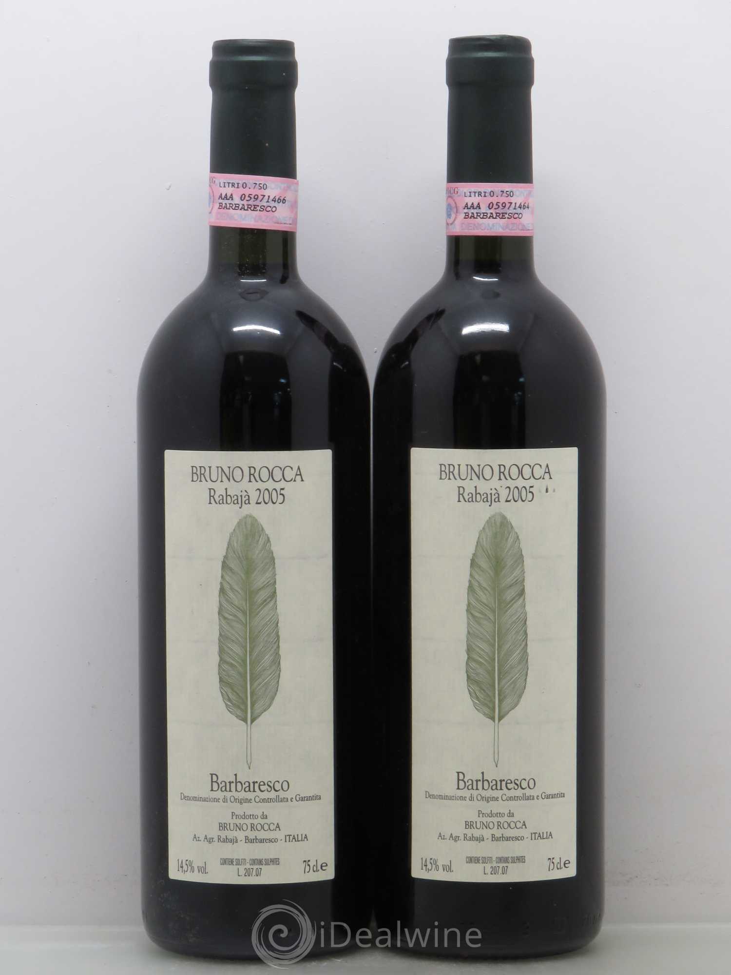 Barbaresco DOCG Rabaja - Bruno Rocca 2005 - Posten von 2 Flaschen - 0