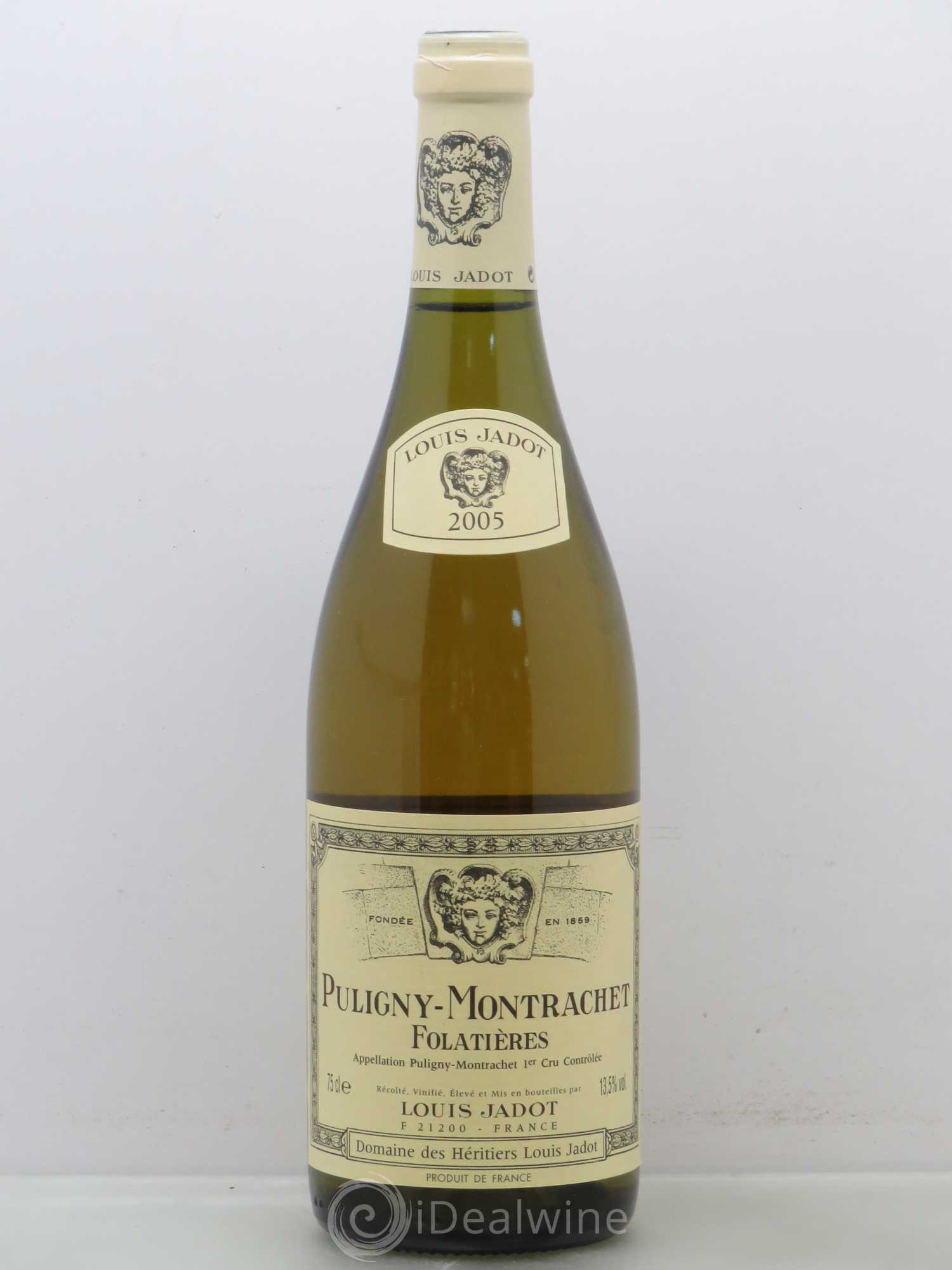 Puligny-Montrachet 1er Cru Les Folatières Domaine Louis Jadot 2005 - Lot de 1 bouteille - 0