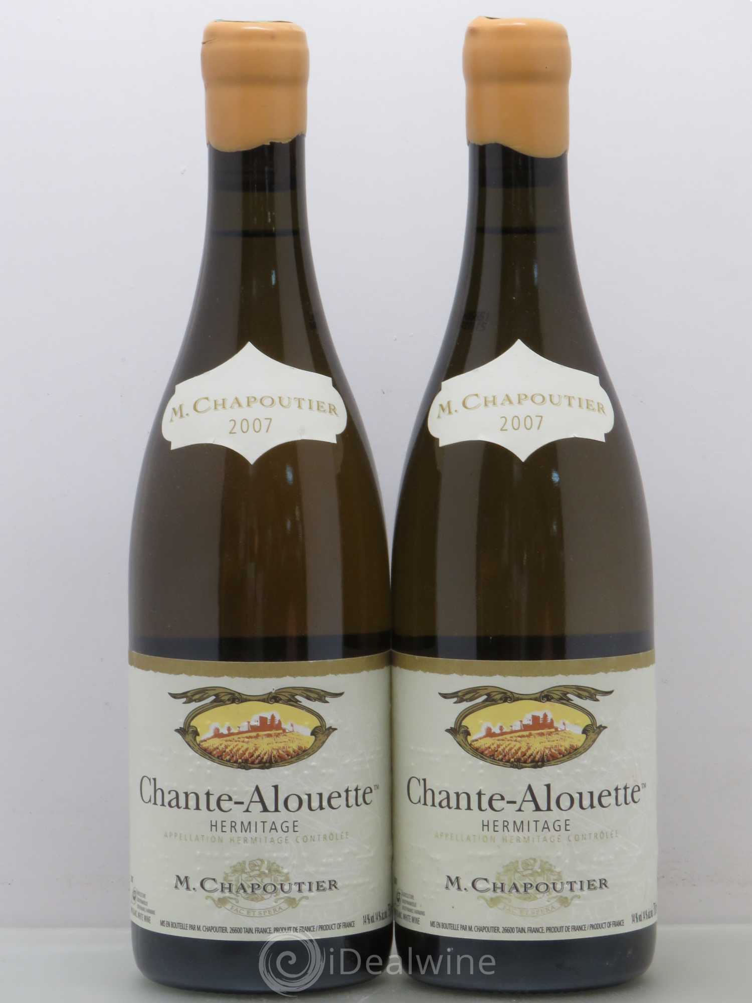 Hermitage Chante Alouette Chapoutier 2007 - Lot de 2 bouteilles - 0