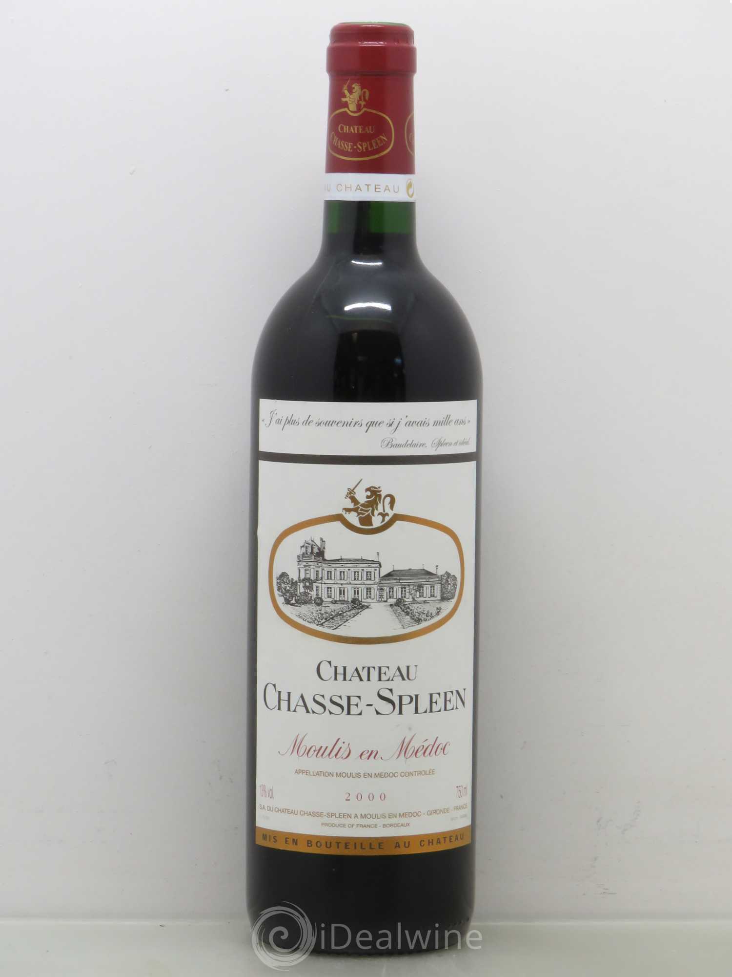 Château Chasse Spleen 2000 - Lot de 1 bouteille - 0