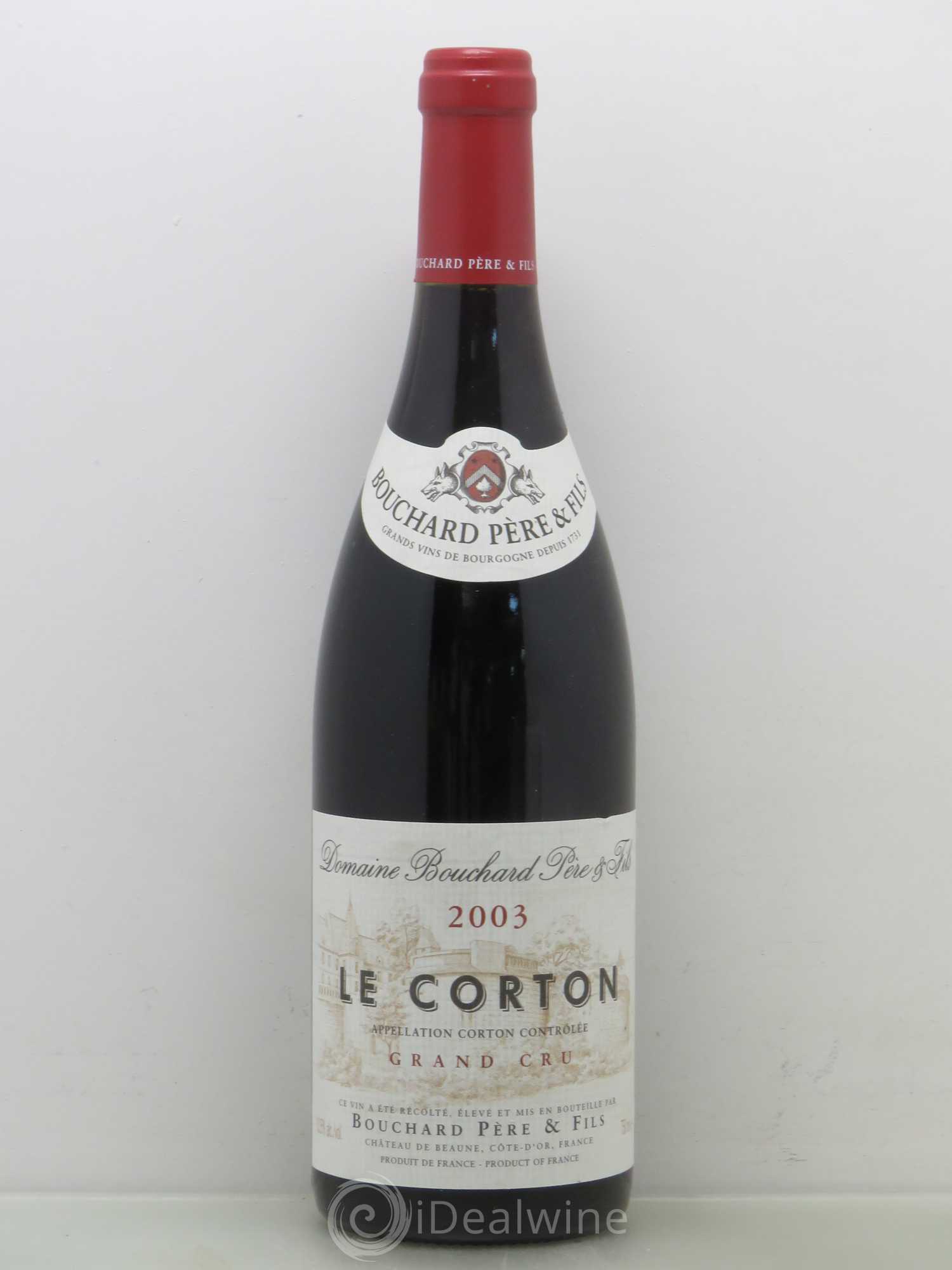 Corton Grand Cru Le Corton Bouchard Père & Fils 2003 - Lot de 1 bouteille - 0