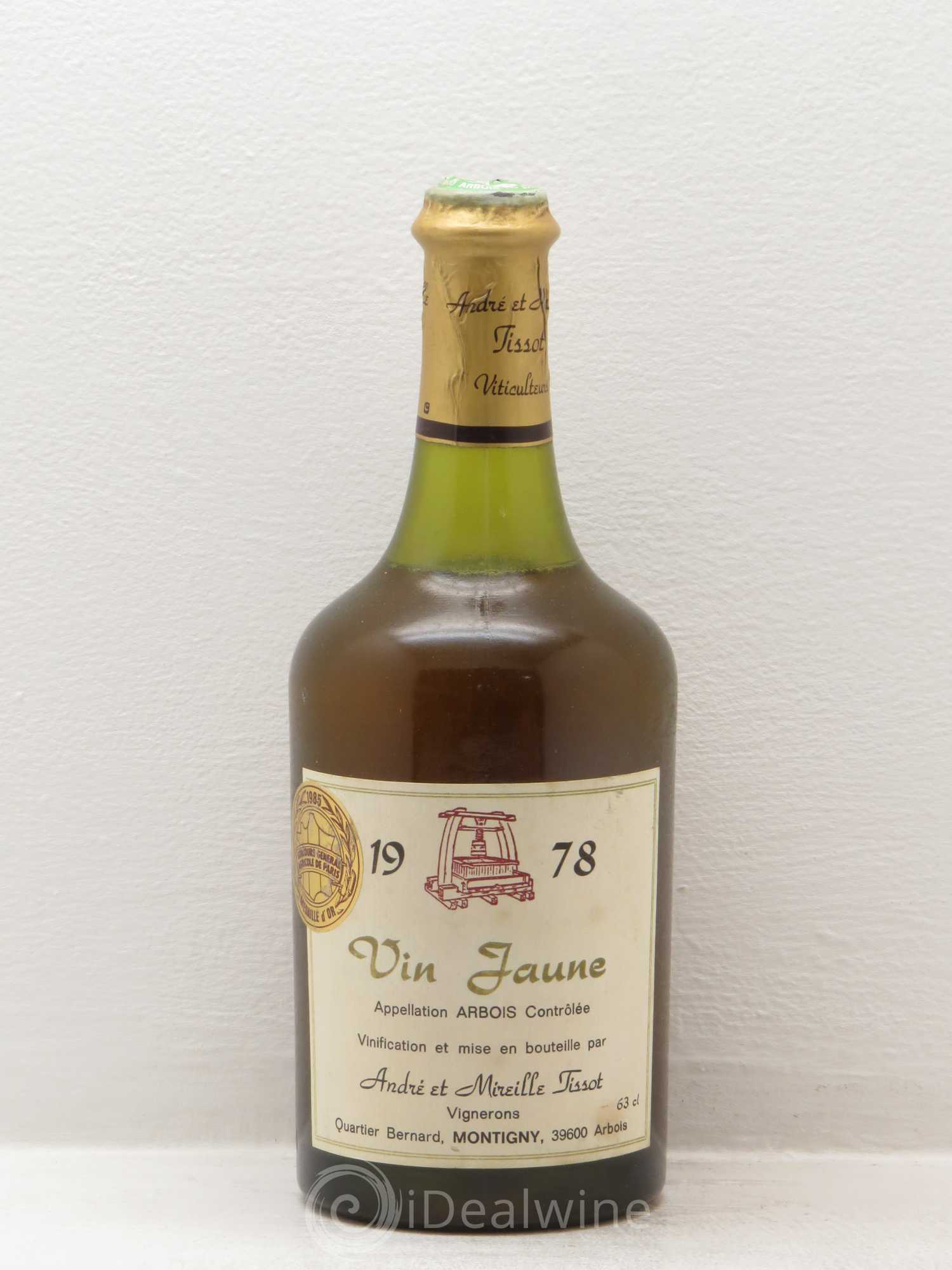 Arbois Vin Jaune Arbois André Tissot 1978 - Posten von 1 Flasche - 0