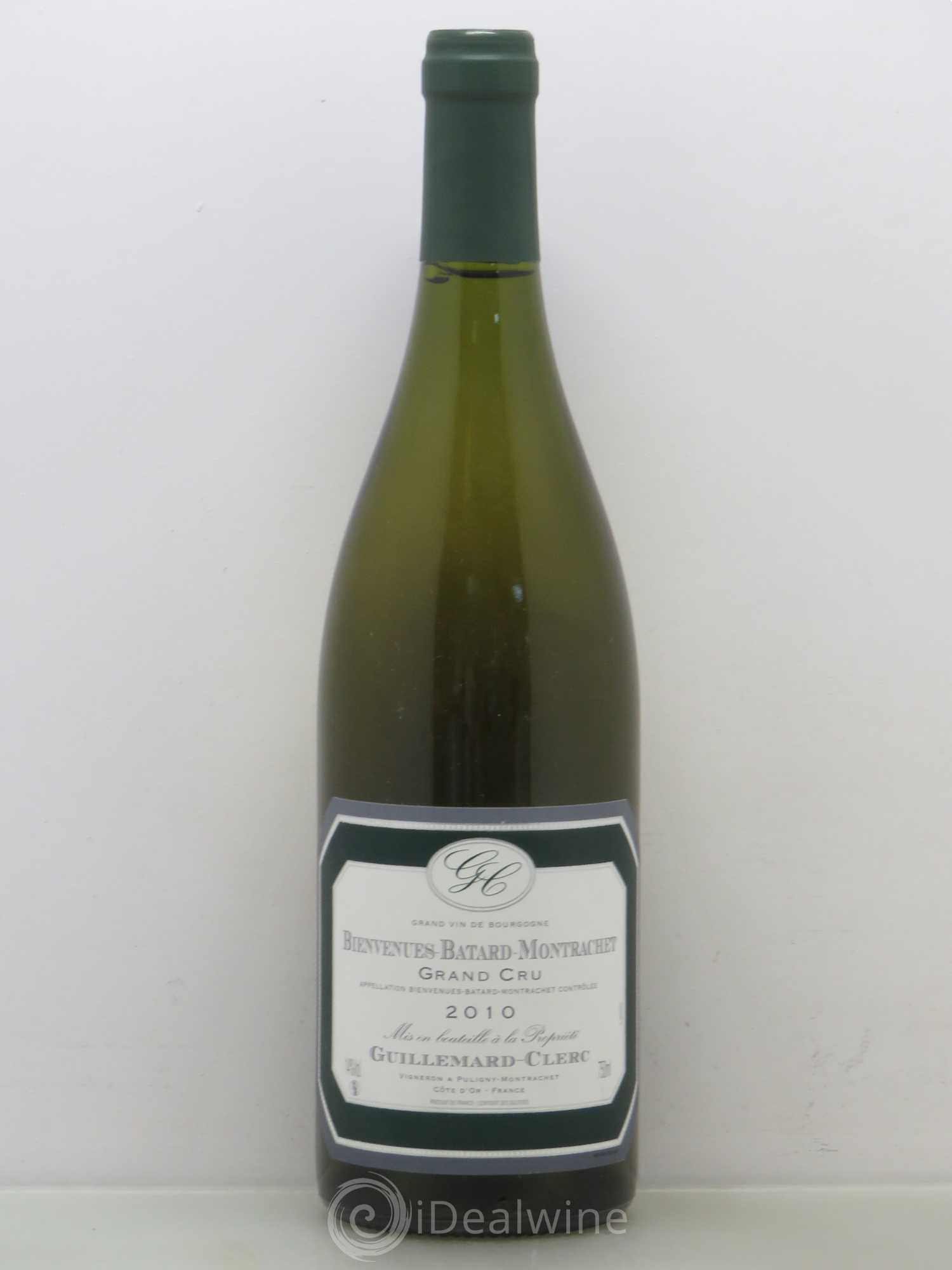 Bienvenues-Bâtard-Montrachet Grand Cru Domaine Guillemard Clerc 2010 - Lot de 1 bouteille - 0
