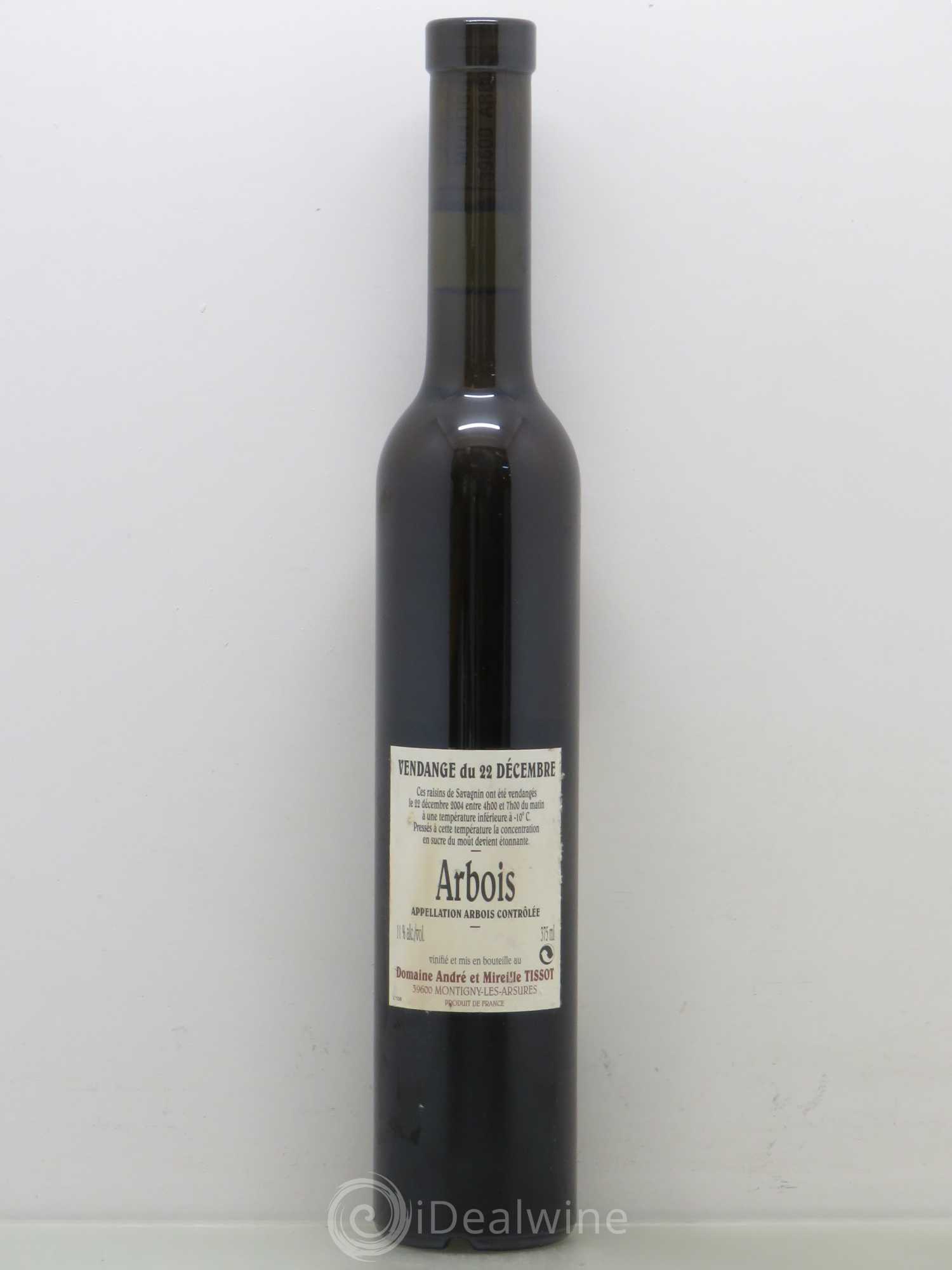 Arbois Savagnin Melodie Vendange Du 22 Decembre Stephane Tissot 2004 - Posten von 1 Demi-Flasche - 1
