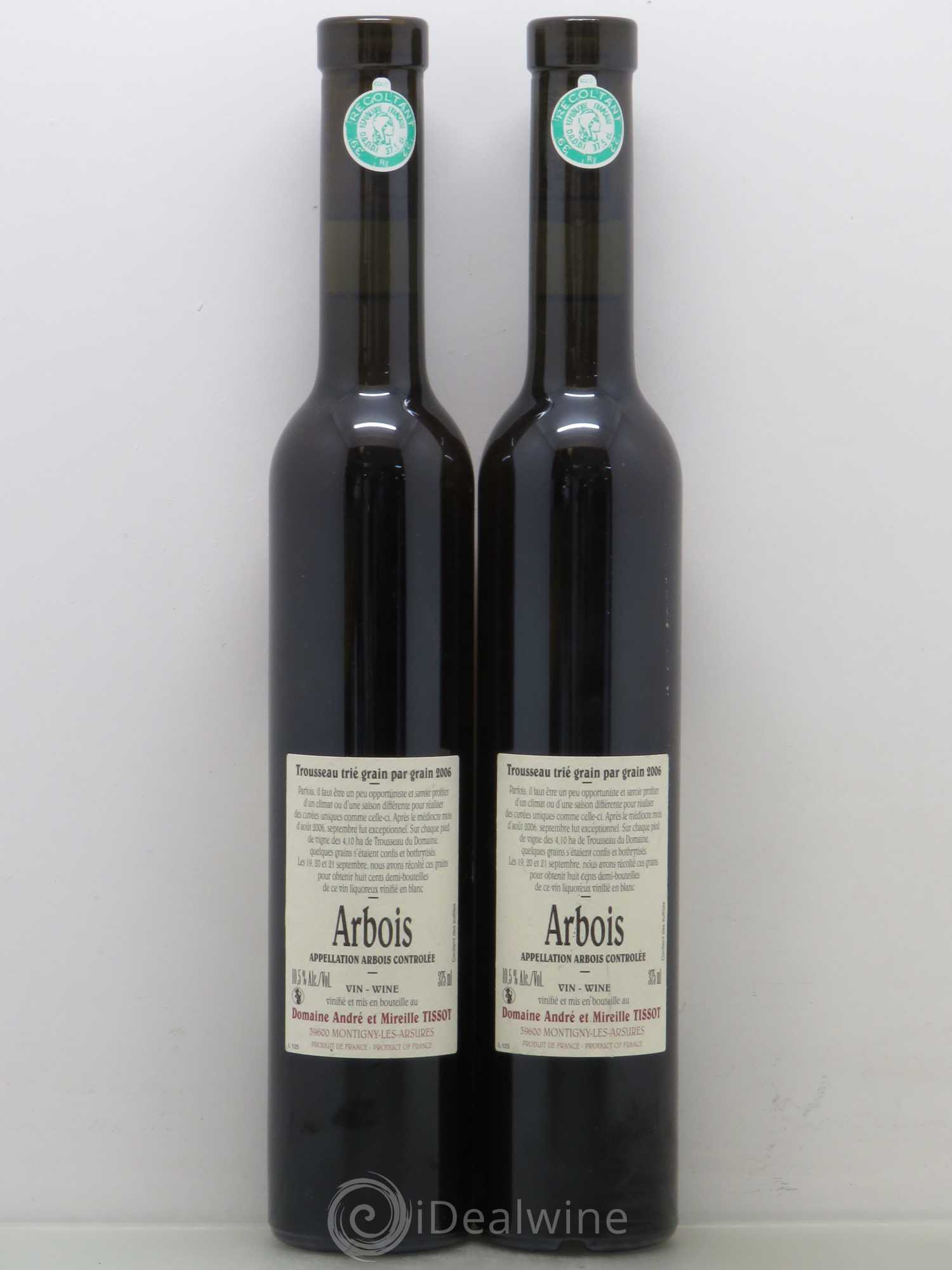 Arbois L'Opportun Trousseau Stephane Tissot 2006 - Posten von 2 Demi-Flaschen - 1