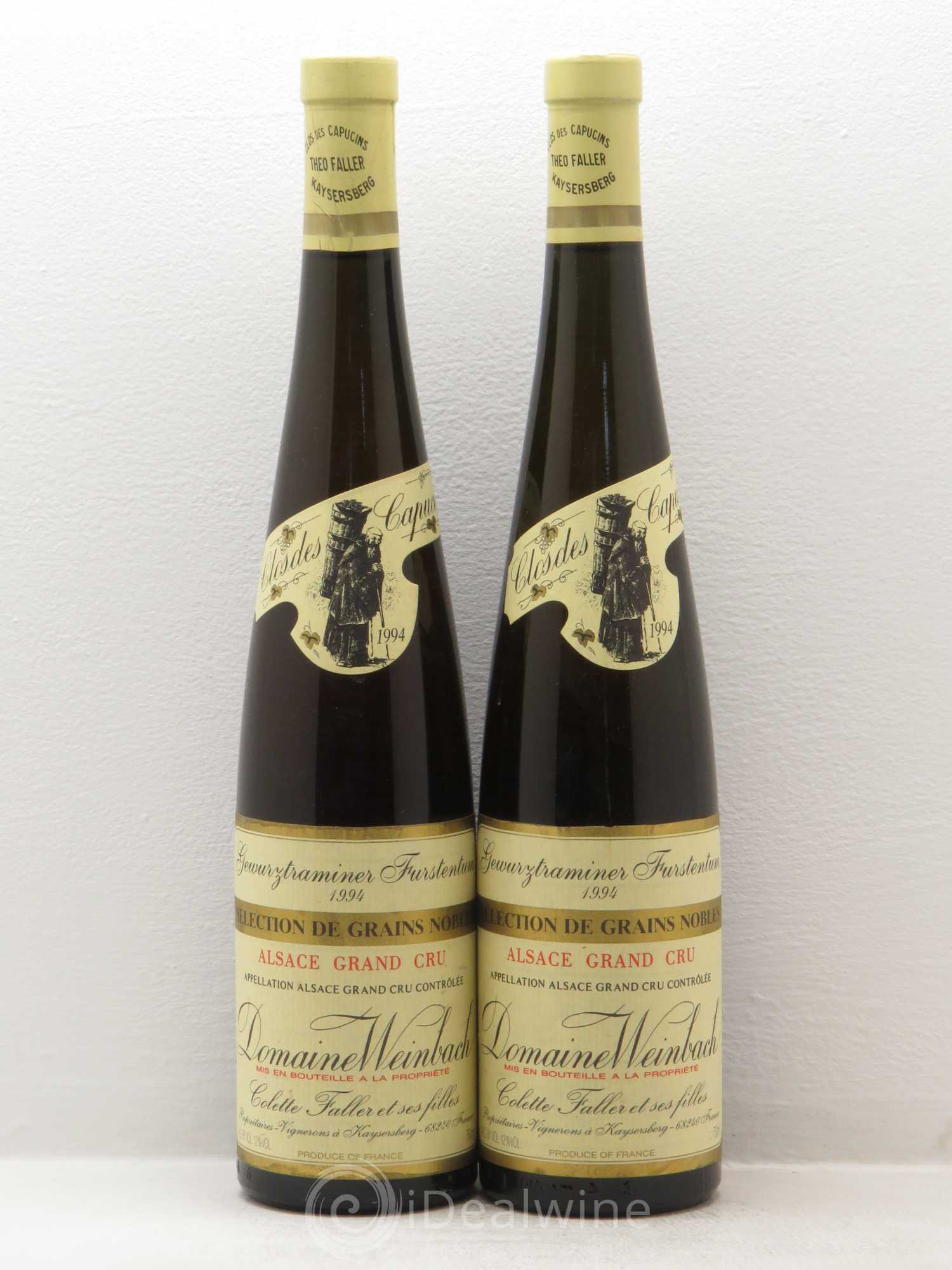 Alsace Gewurztraminer Grand Cru Furstentum Sélection de Grains Nobles Weinbach (Domaine) 1994 - Lotto di 2 bottiglie - 0