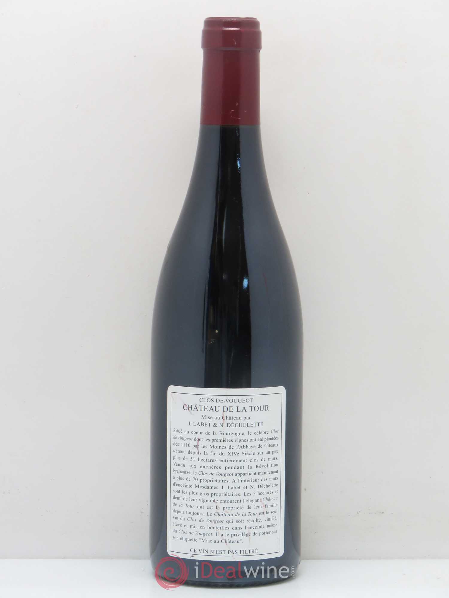 Clos de Vougeot Grand Cru Vieilles Vignes Château de La Tour 2003 - Lot de 1 bouteille - 1