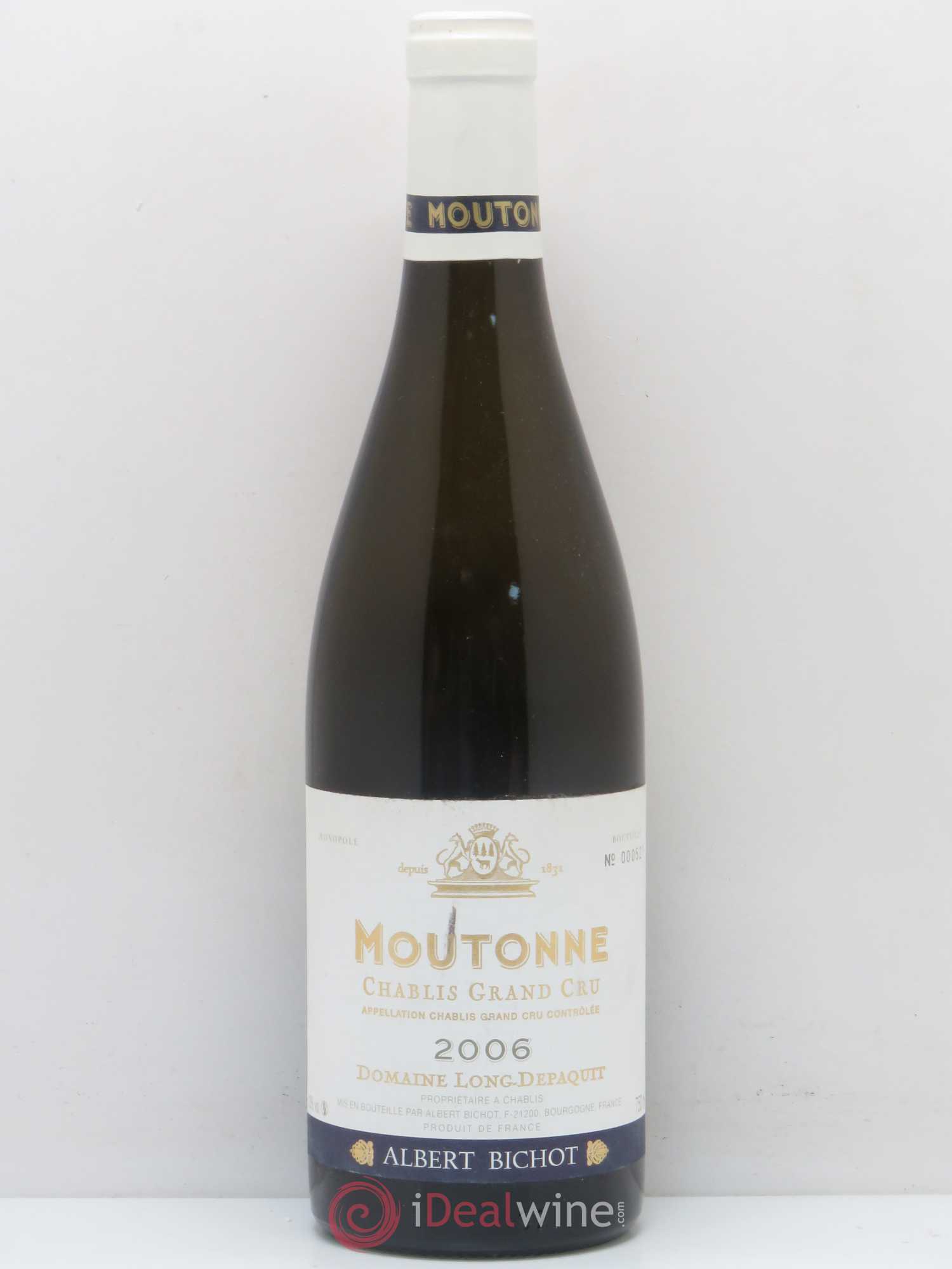 Chablis Grand Cru Moutonne Long Depaquit - Albert Bichot (Domaine) 2006 - Lot of 1 bottle - 0