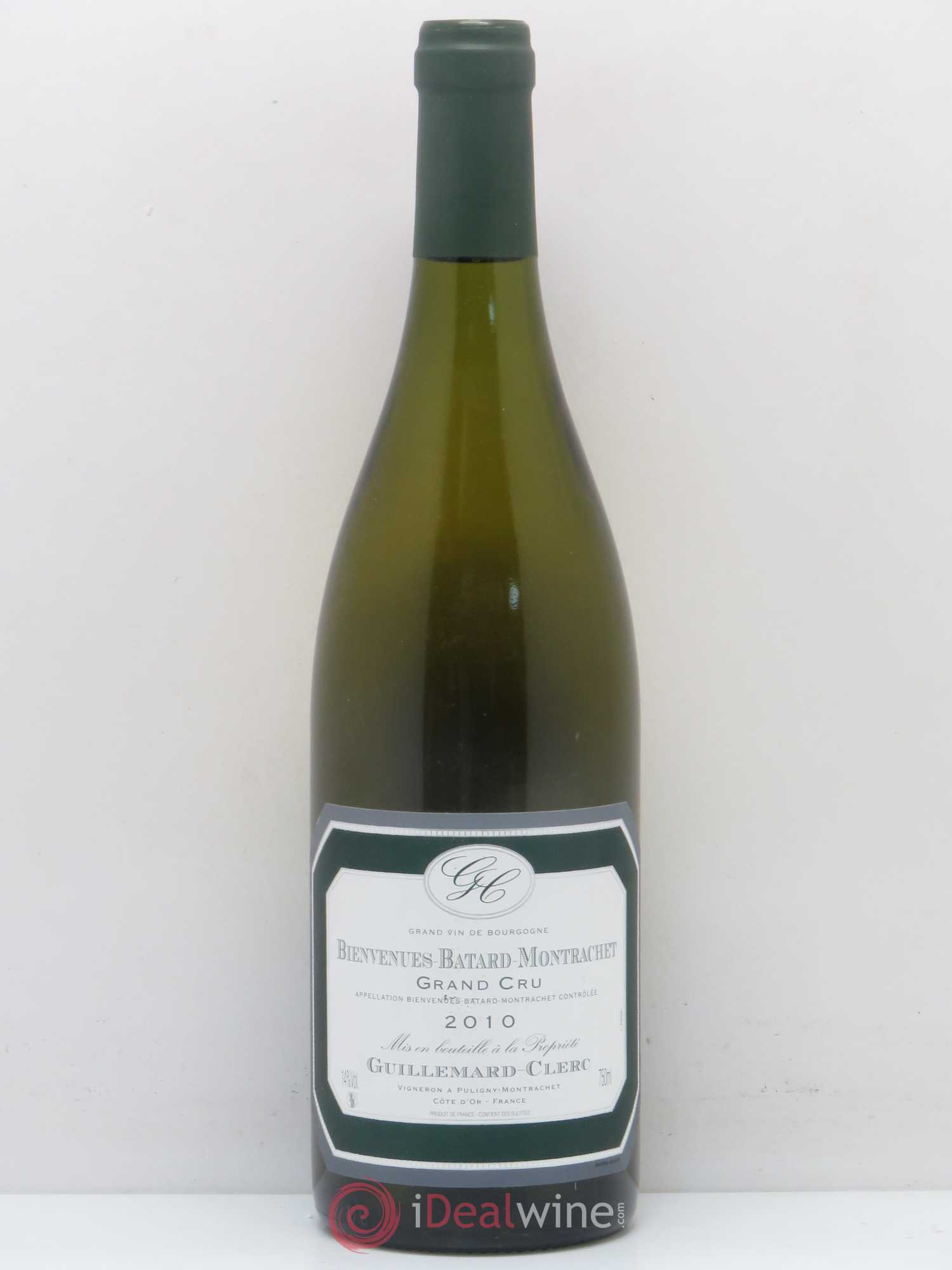 Bienvenues-Bâtard-Montrachet Grand Cru Domaine Guillemard Clerc 2010 - Lot de 1 bouteille - 0