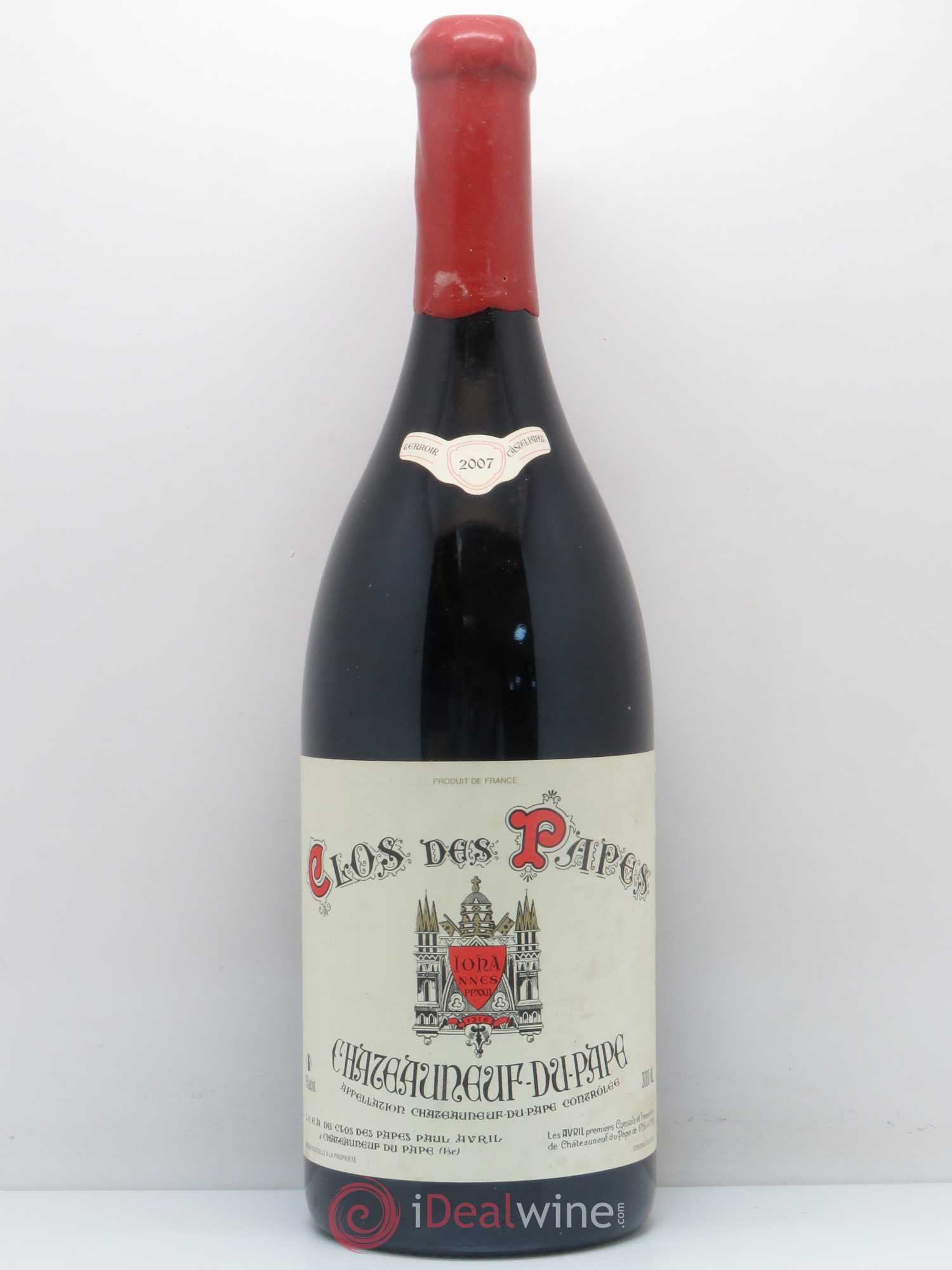 Châteauneuf-du-Pape Clos des Papes - Paul Avril 2007 - Lot de 1 double magnum - 0