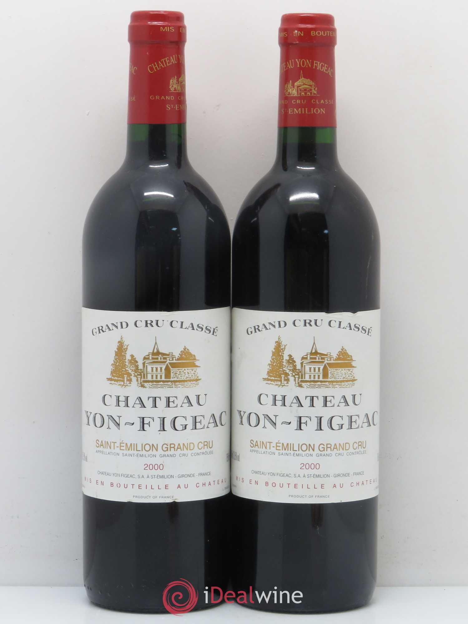 Château Yon Figeac Grand Cru Classé 2000 - Lot de 2 bouteilles - 0
