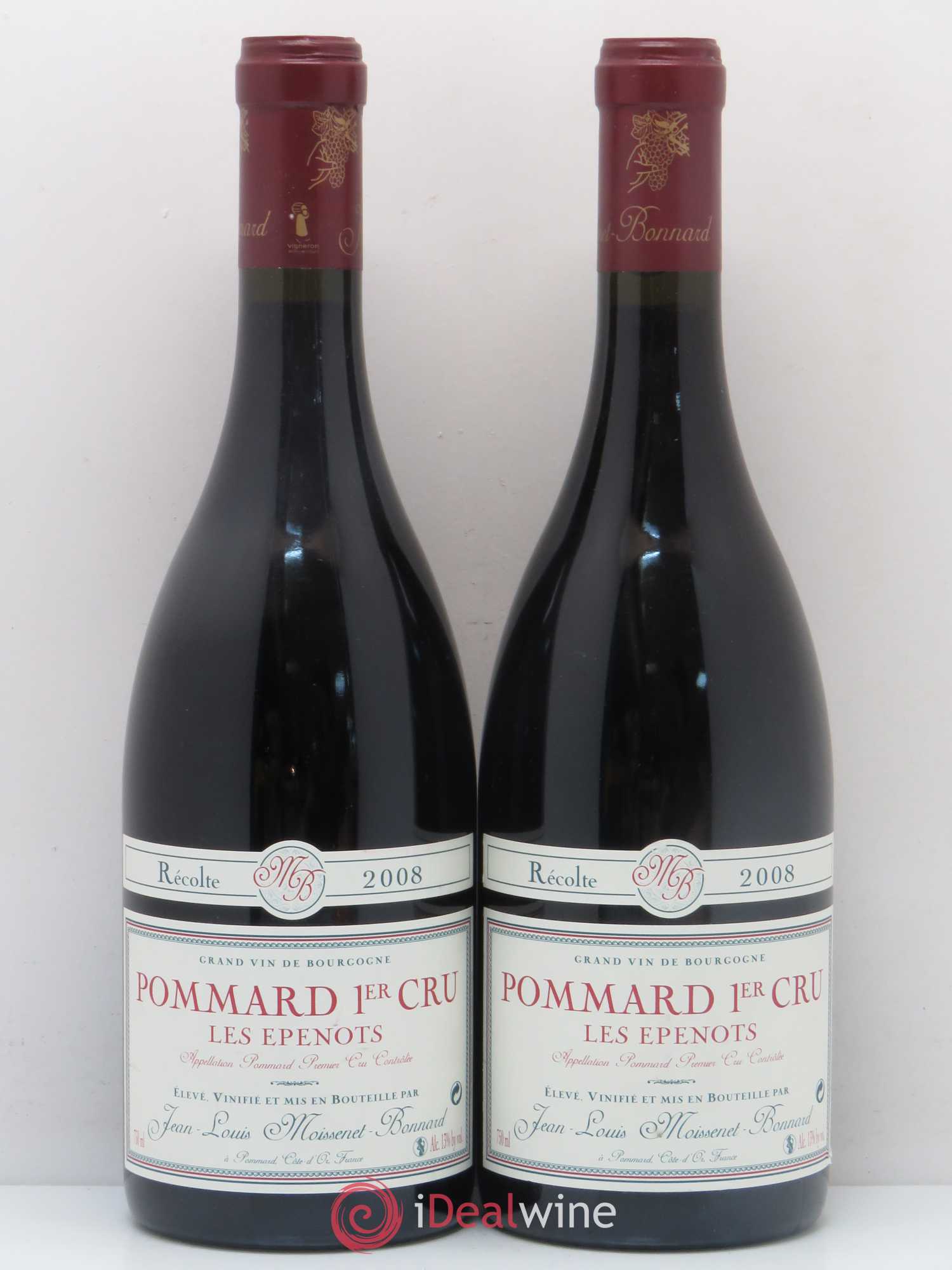 Pommard 1er Cru Les Epenots Domaine Moissenet Bonnard 2008 - Posten von 2 Flaschen - 0