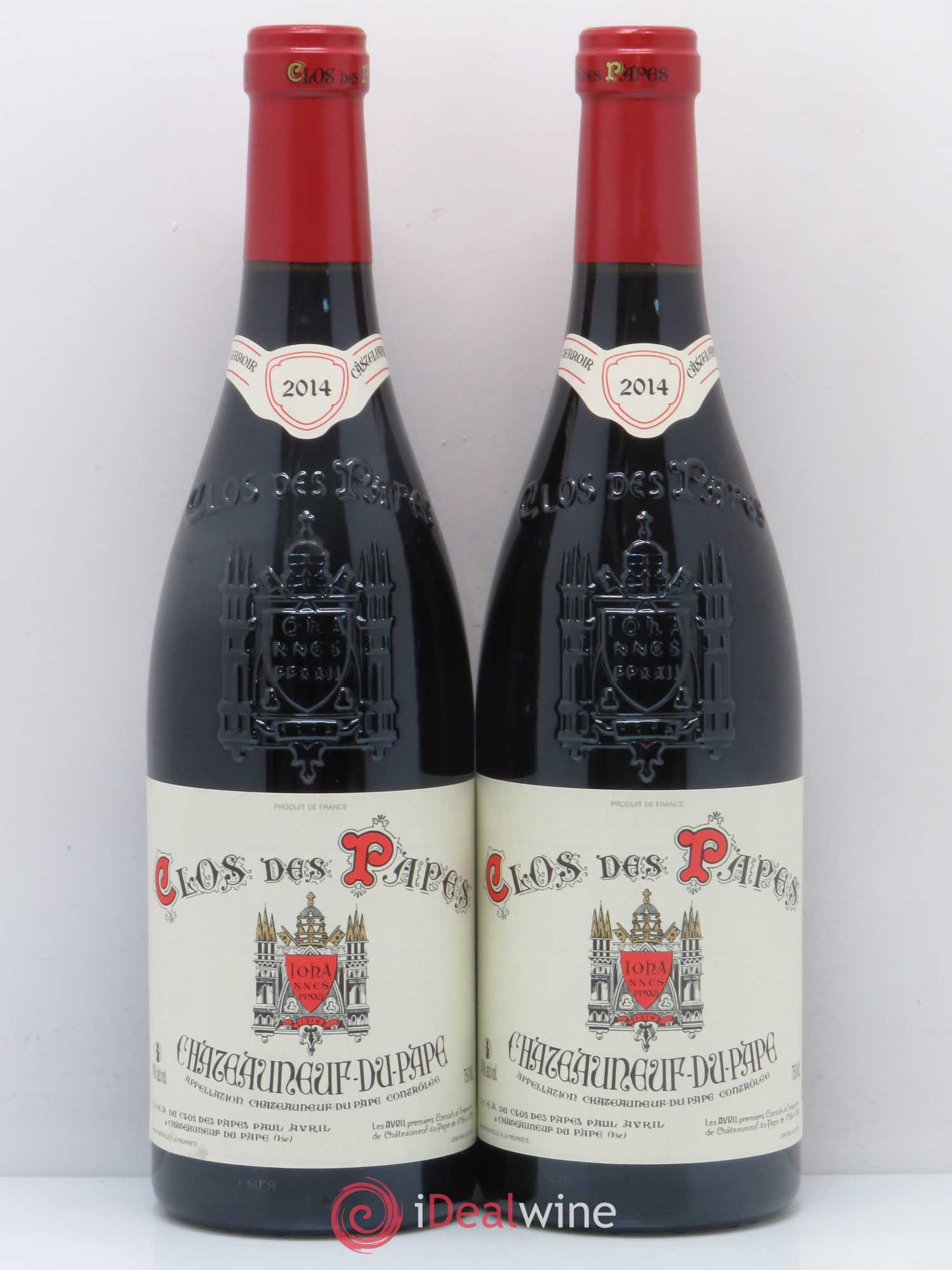 Châteauneuf-du-Pape Clos des Papes - Paul Avril 2014 - Lot de 2 bouteilles - 0