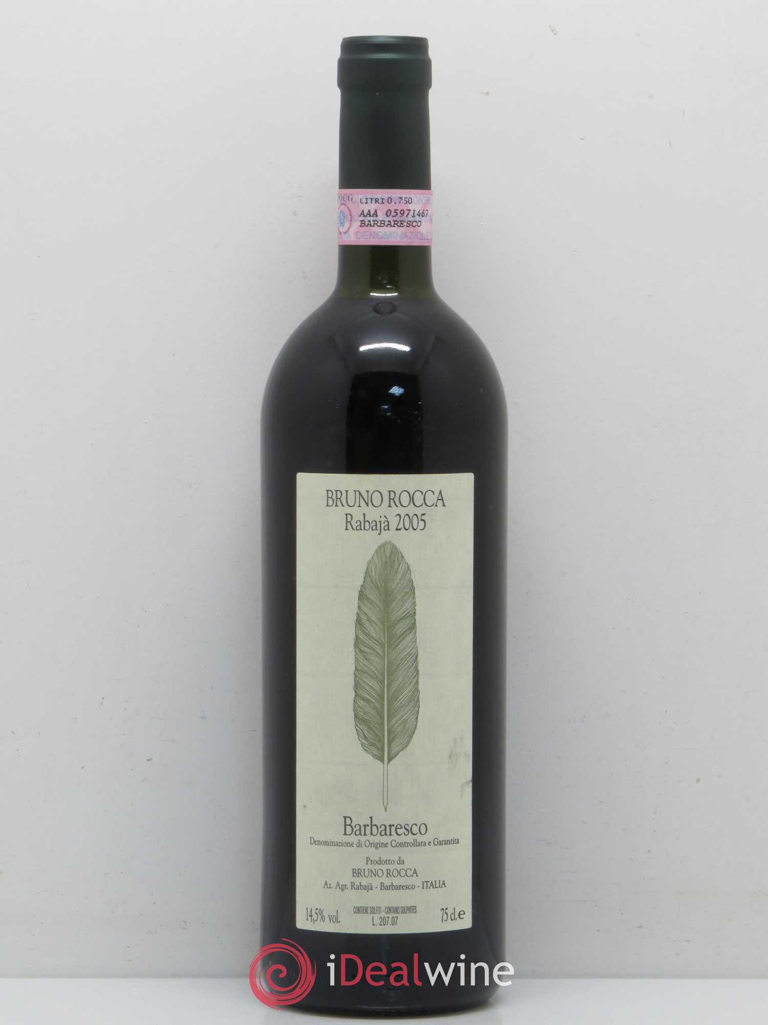 Barbaresco DOCG Rabaja Bruno Rocca 2005 - Posten von 1 Flasche - 0