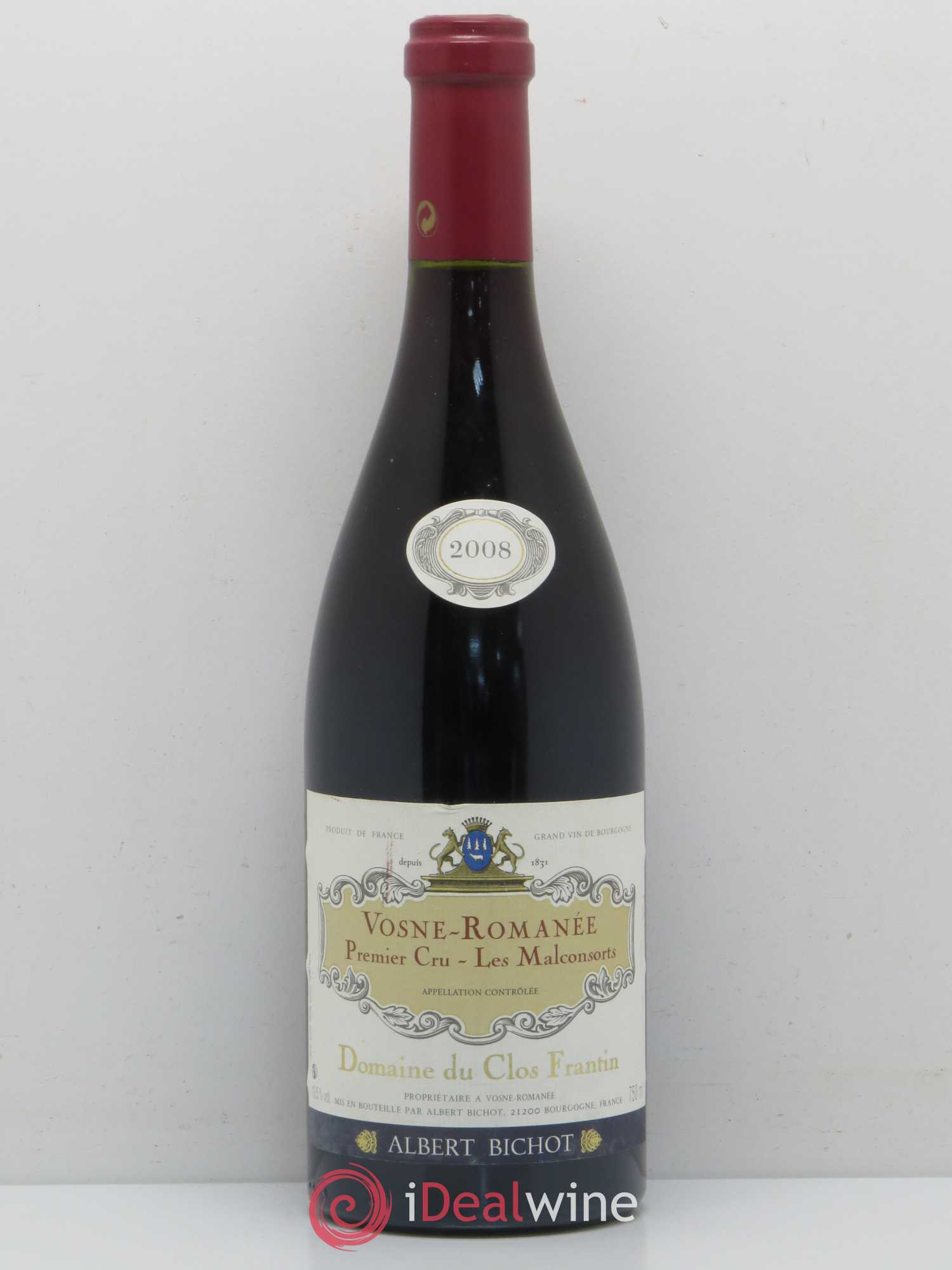 Vosne-Romanée 1er Cru Les Malconsorts Clos Frantin - Albert Bichot 2008 - Lot de 1 bouteille - 0