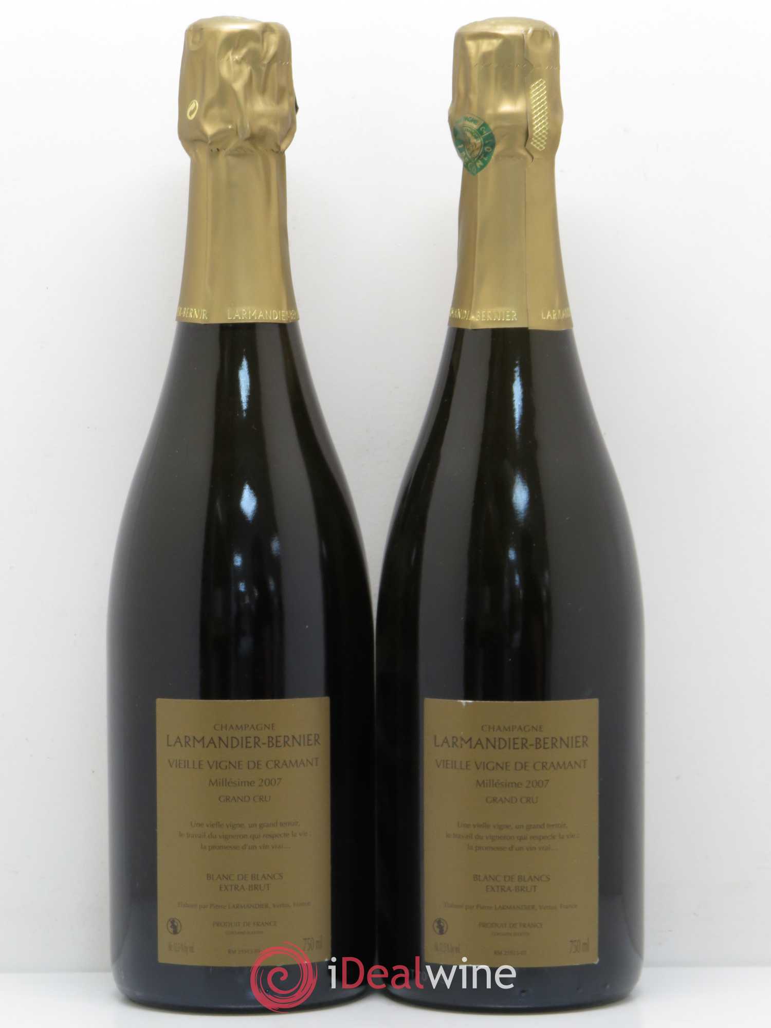 Vieille Vigne de Cramant Grand Cru Extra-Brut Larmandier-Bernier 2007 - Lot de 2 bouteilles - 1
