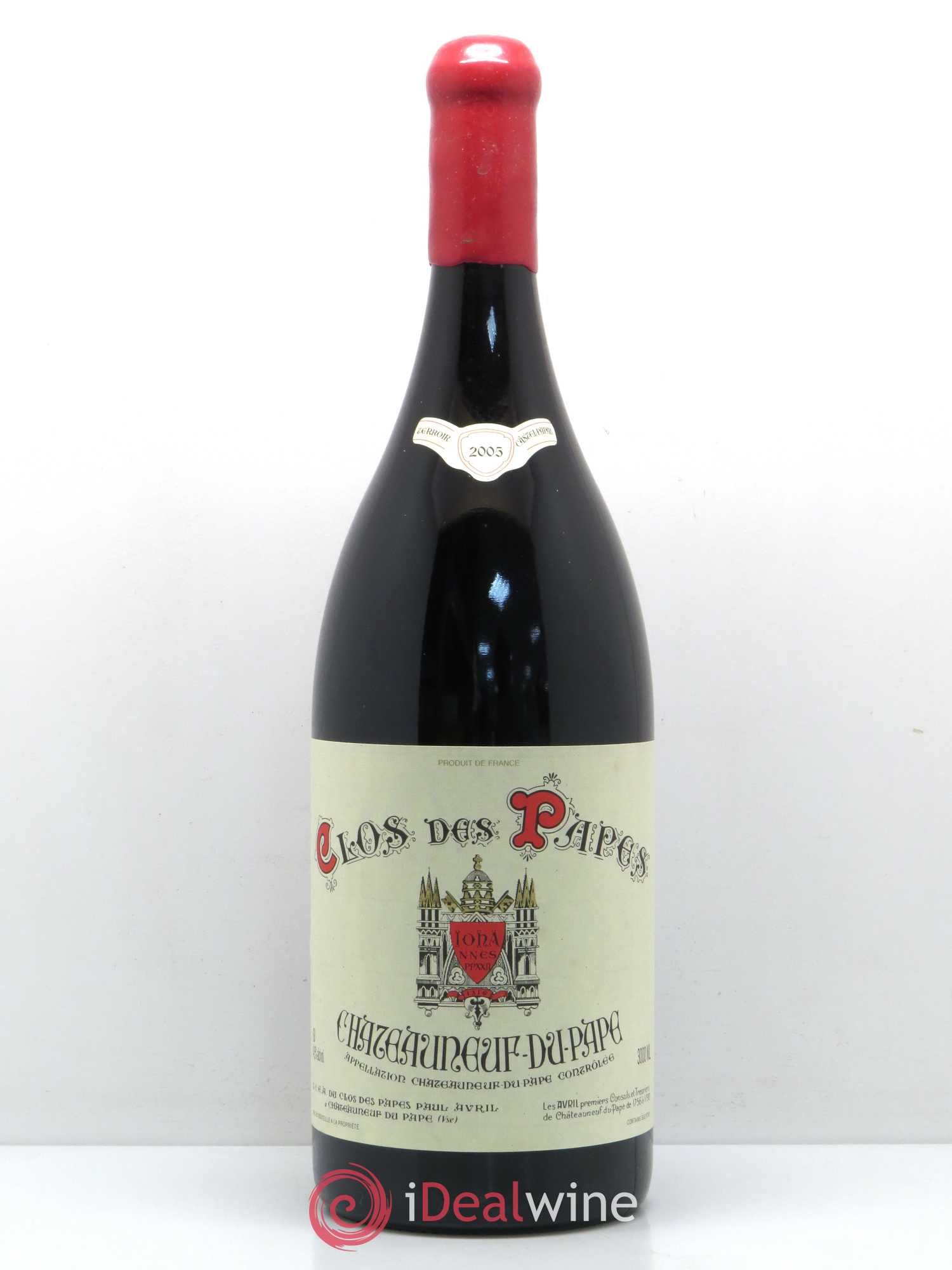 Châteauneuf-du-Pape Clos des Papes - Paul Avril 2005 - Lot de 1 double magnum - 0
