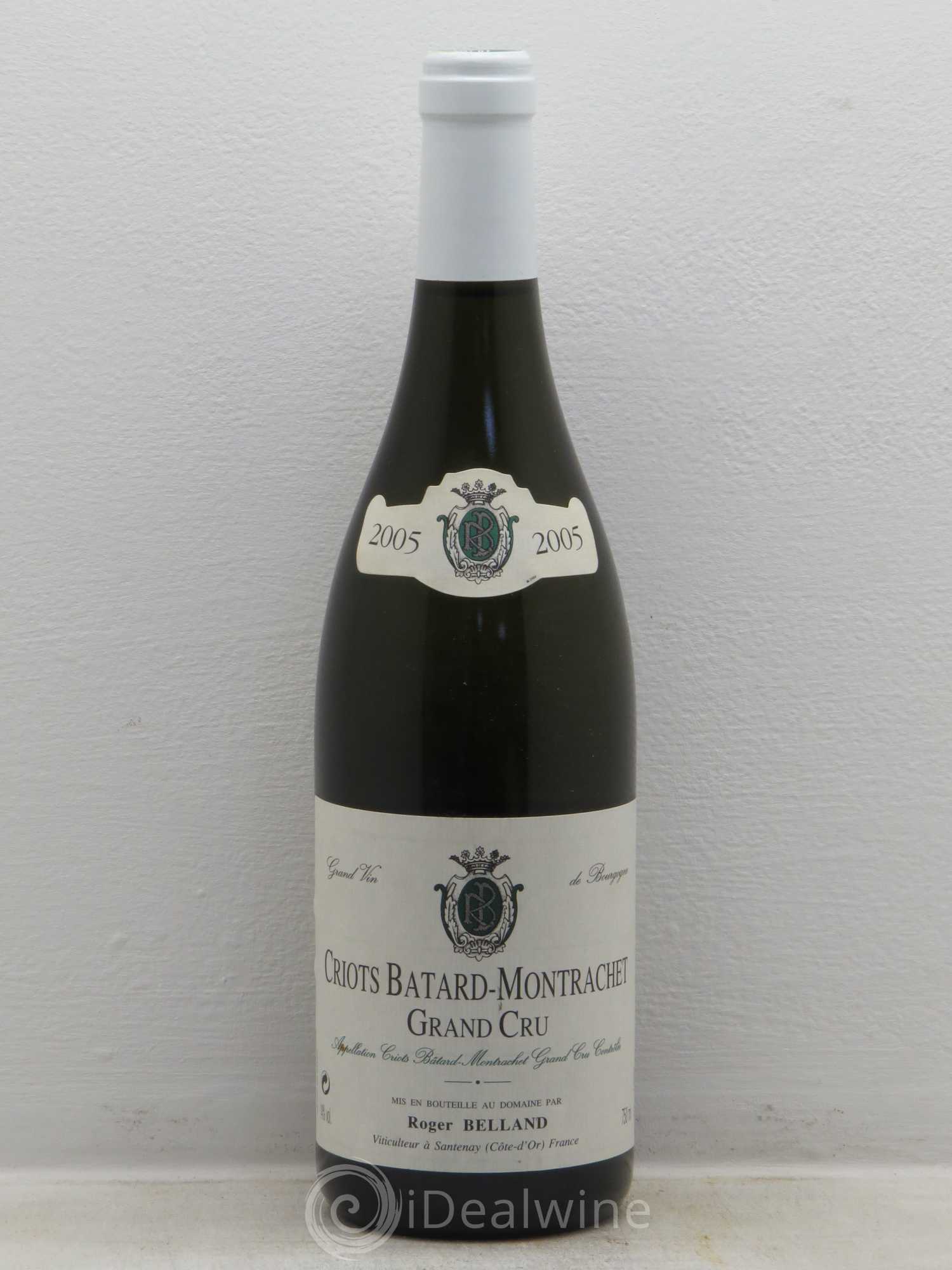 Criots-Bâtard-Montrachet Grand Cru Roger Belland (Domaine) 2005 - Lot de 1 bouteille - 0