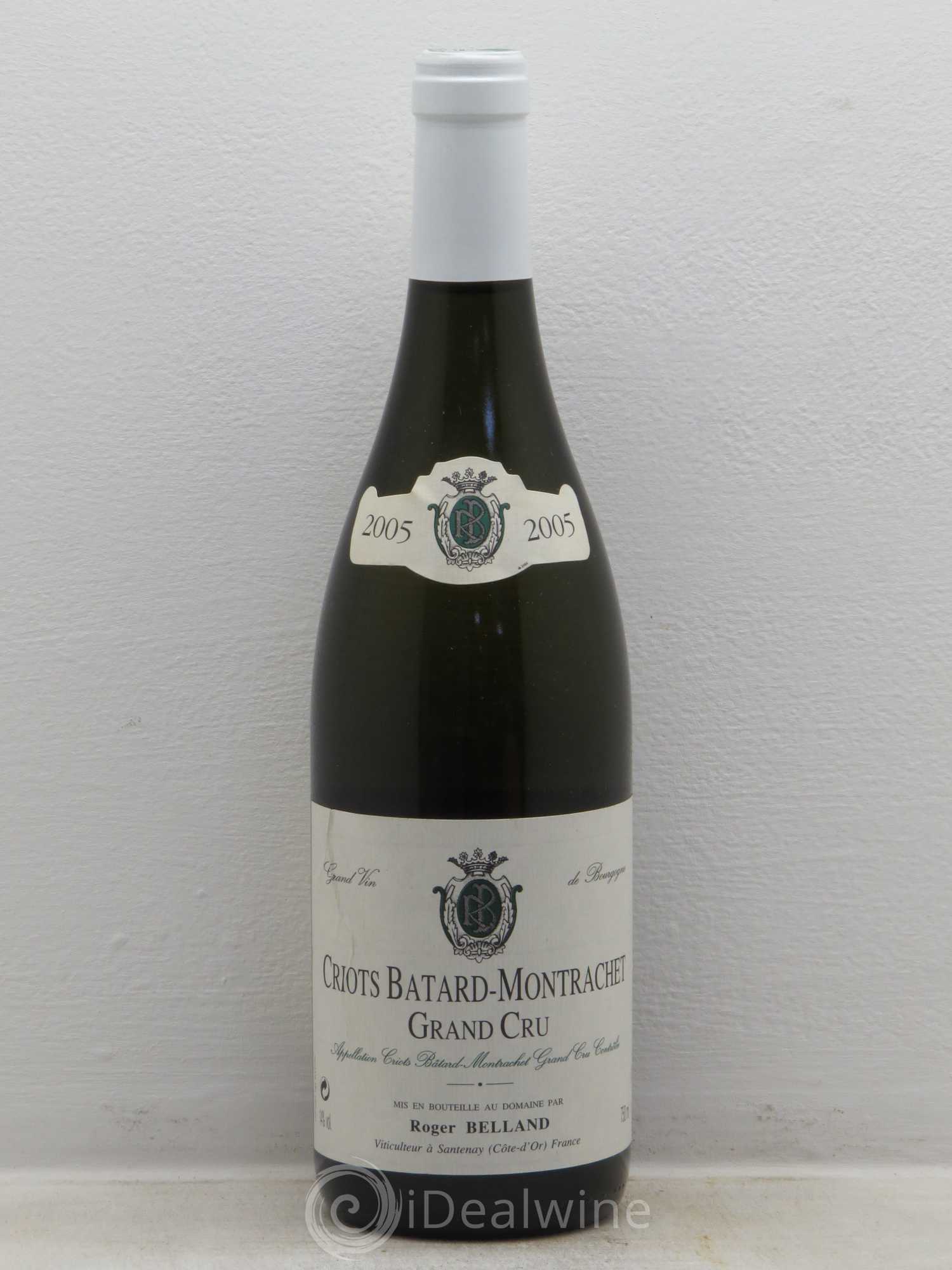 Criots-Bâtard-Montrachet Grand Cru Roger Belland (Domaine) 2005 - Lot de 1 bouteille - 0