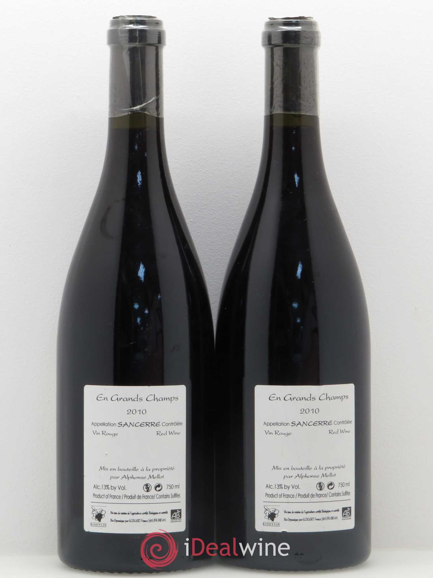 Sancerre En Grands Champs Alphonse Mellot 2010 - Lot de 2 bouteilles - 1