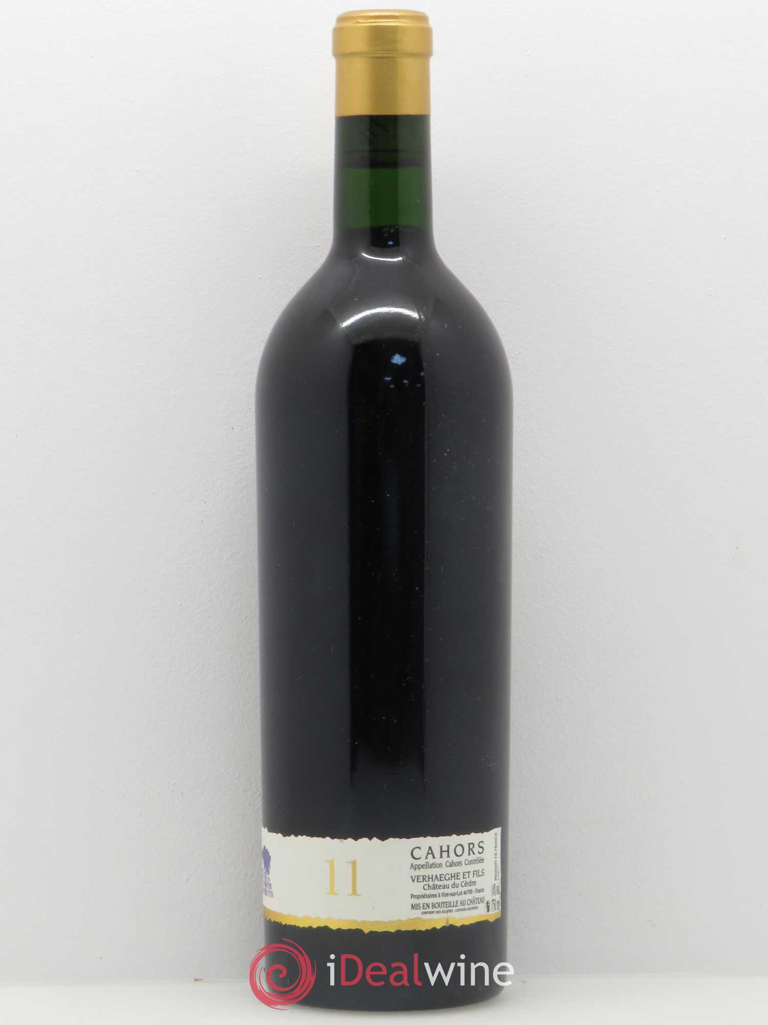 Cahors Château du Cèdre GC Pascal et Jean-Marc Verhaeghe 2011 - Lot de 1 bouteille - 1
